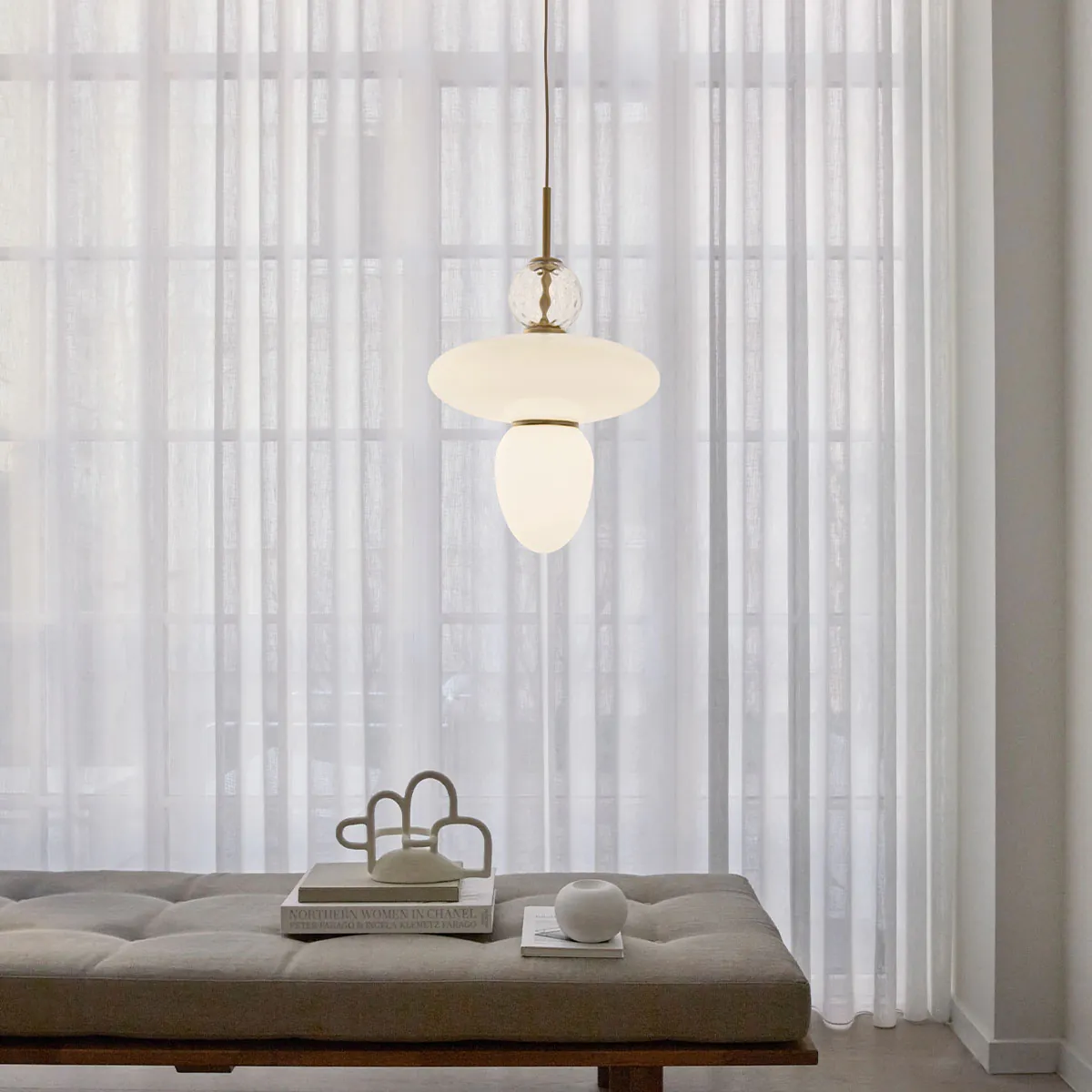 Rizzatto 43 Pendelleuchte, Ø: 40 cm, Silber satiniert