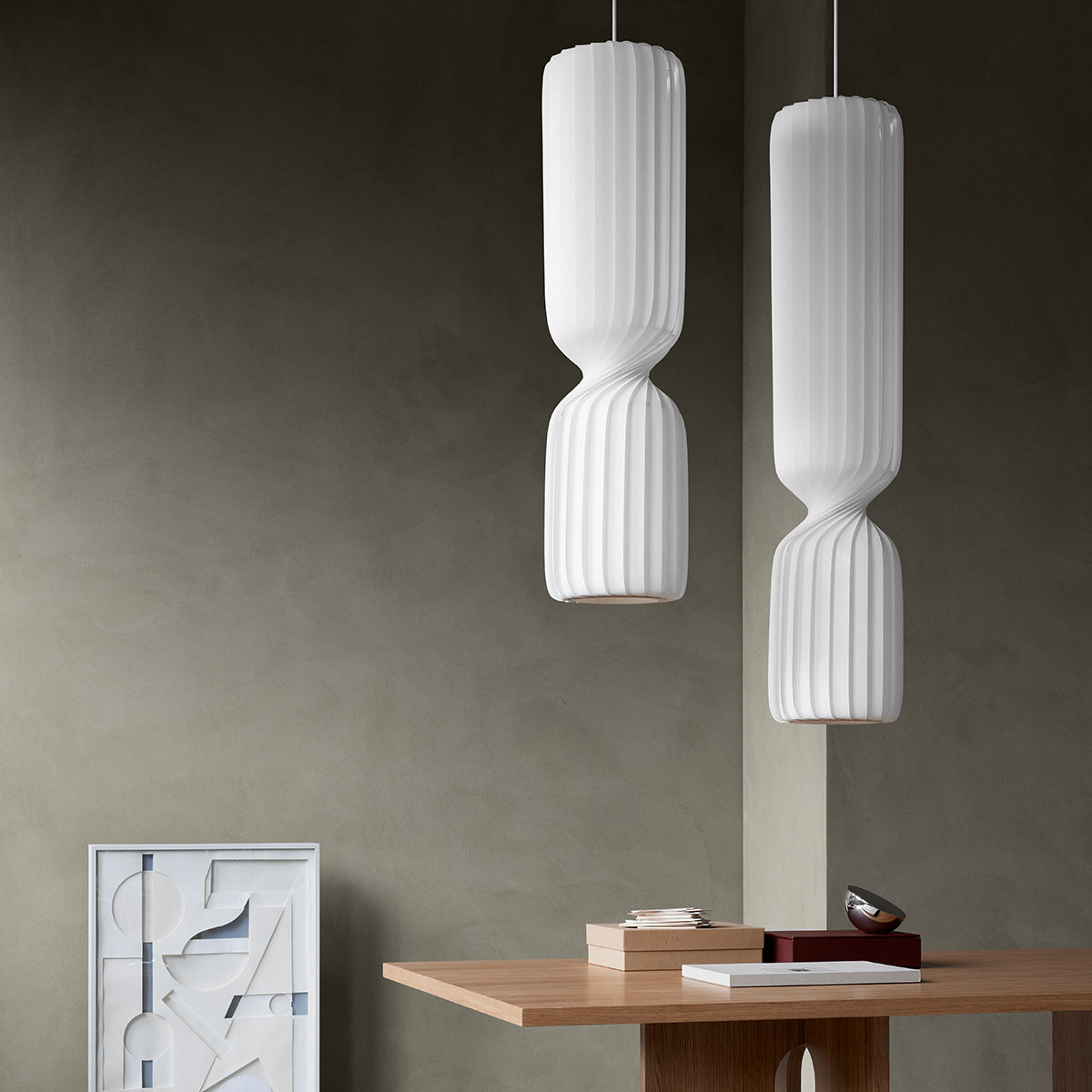 TR41 Pendelleuchte, PC / Vliesstof, Ø: 25 cm, H: 140 cm