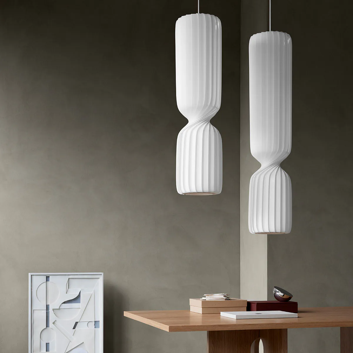 TR41 Pendelleuchte, PC / Vliesstof, Ø: 25 cm, H: 100 cm TR41 Pendelleuchte, PC / Vliesstof, Ø: 25 cm, H: 140 cm