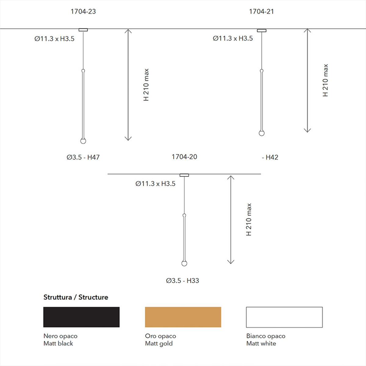 Penta Light Storm 1704-23 Pendelleuchte – technische Zeichnung, ideal über Esstisch, Küche oder Wohnzimmer Penta Light Storm 1704-20 Pendelleuchte – technische Zeichnung, ideal über Esstisch, Küche oder Wohnzimmer