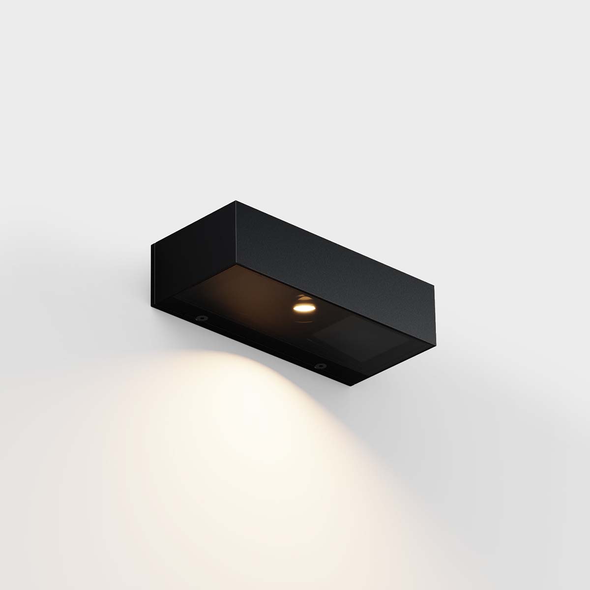 IP44.de iem.2 X down Wandleuchte, H: 4,5 cm, T: 8,2 cm Deep Black DALI