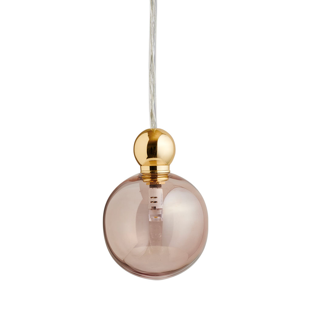Ebb & Flow Uva Pendelleuchte M Ø 7 cm Uva Pendelleuchte M Ø 7 cm, Obsidian, Gold, für Multi-Baldachin Obsidian Pendelleuchten – exklusive Designerlampe, stimmungsvolles Licht für Flur