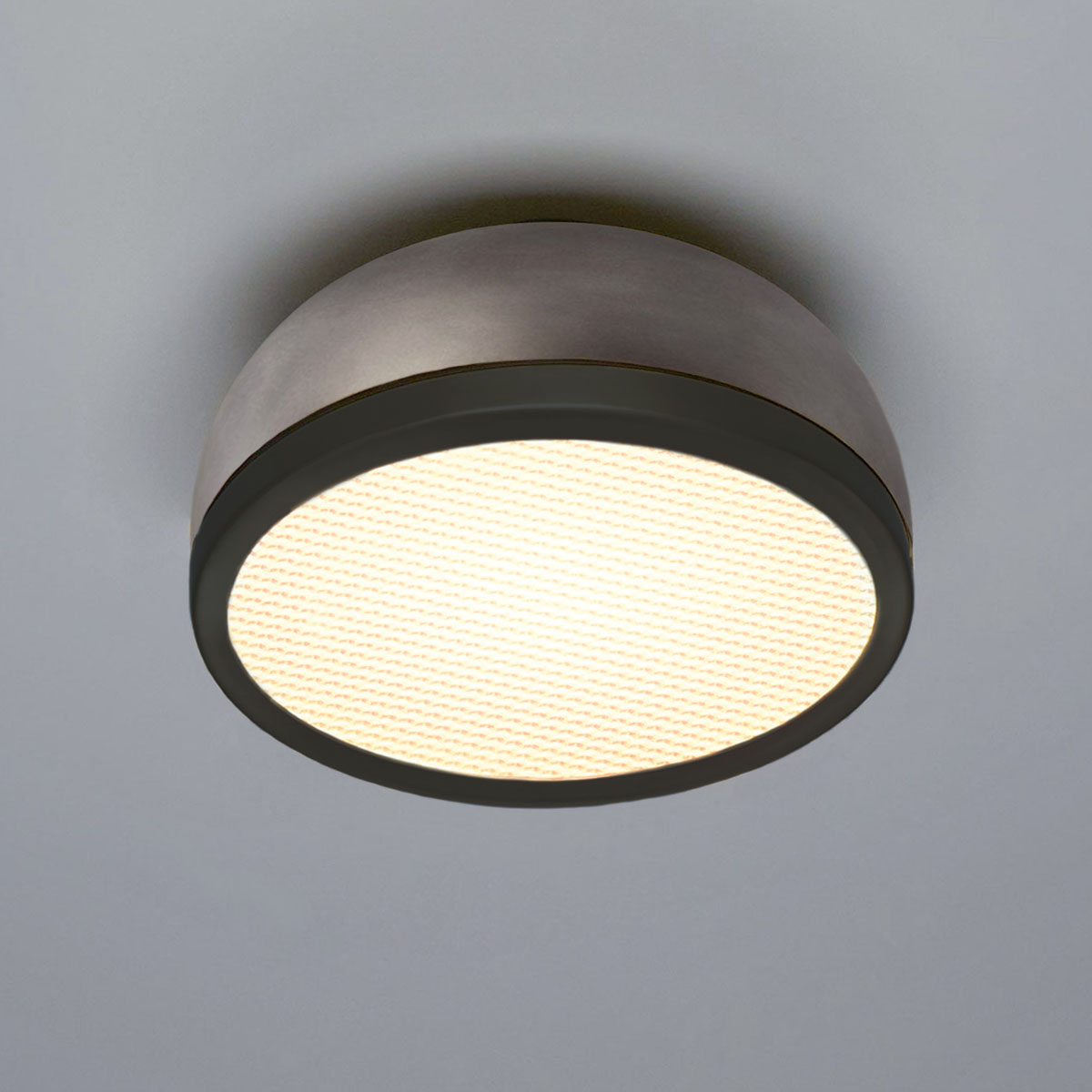 TOOY Molly 556.73 Wand- Deckenleuchte Ø: 38 cm, Zinn, Schwarz – diffuses, blendfreies Licht
