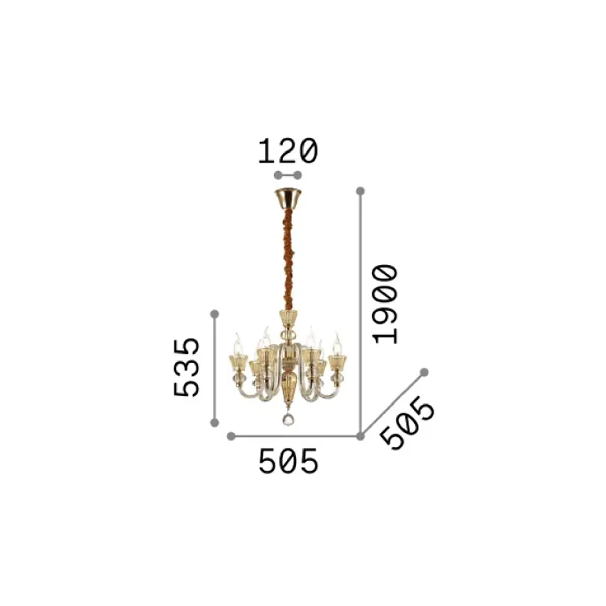 Strauss SP6 Kronleuchter, Ø: 50,5 cm