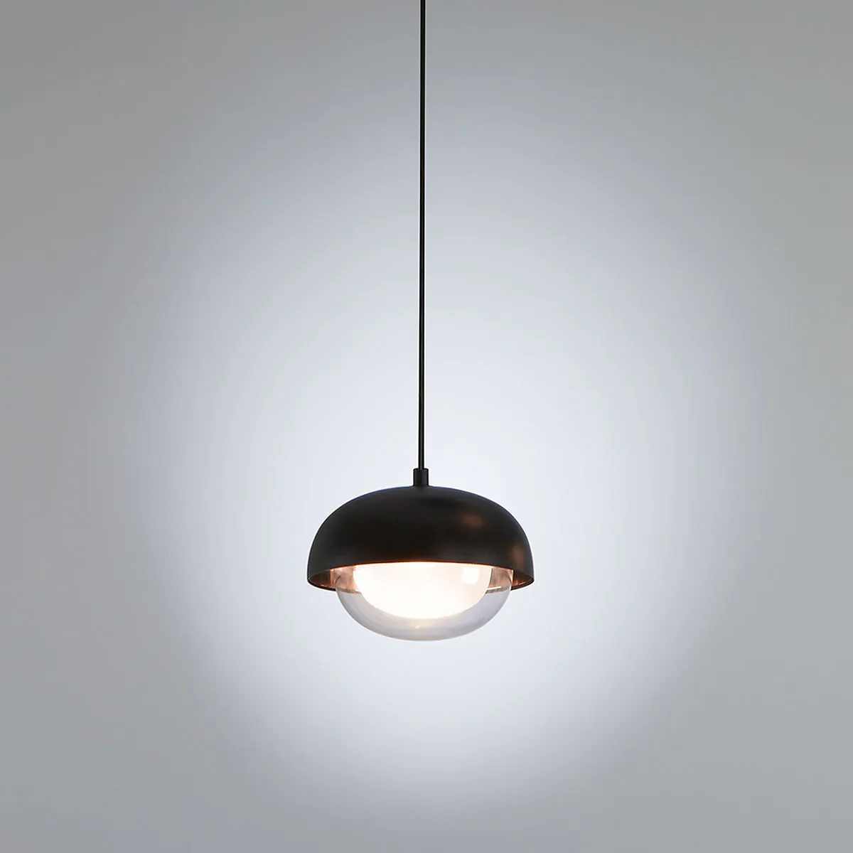 Muse 554.21 Pendelleuchte Ø: 15 cm, Schwarz & Kupfer