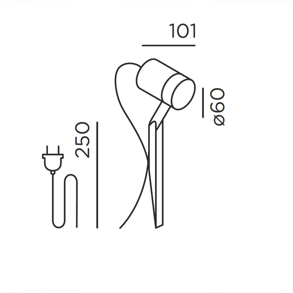 piek Erdspießleuchte, Schuko Stecker, Deep Black, H: 25 cm piek Erdspießleuchte, Schuko Stecker, Anthrazit, H: 25 cm