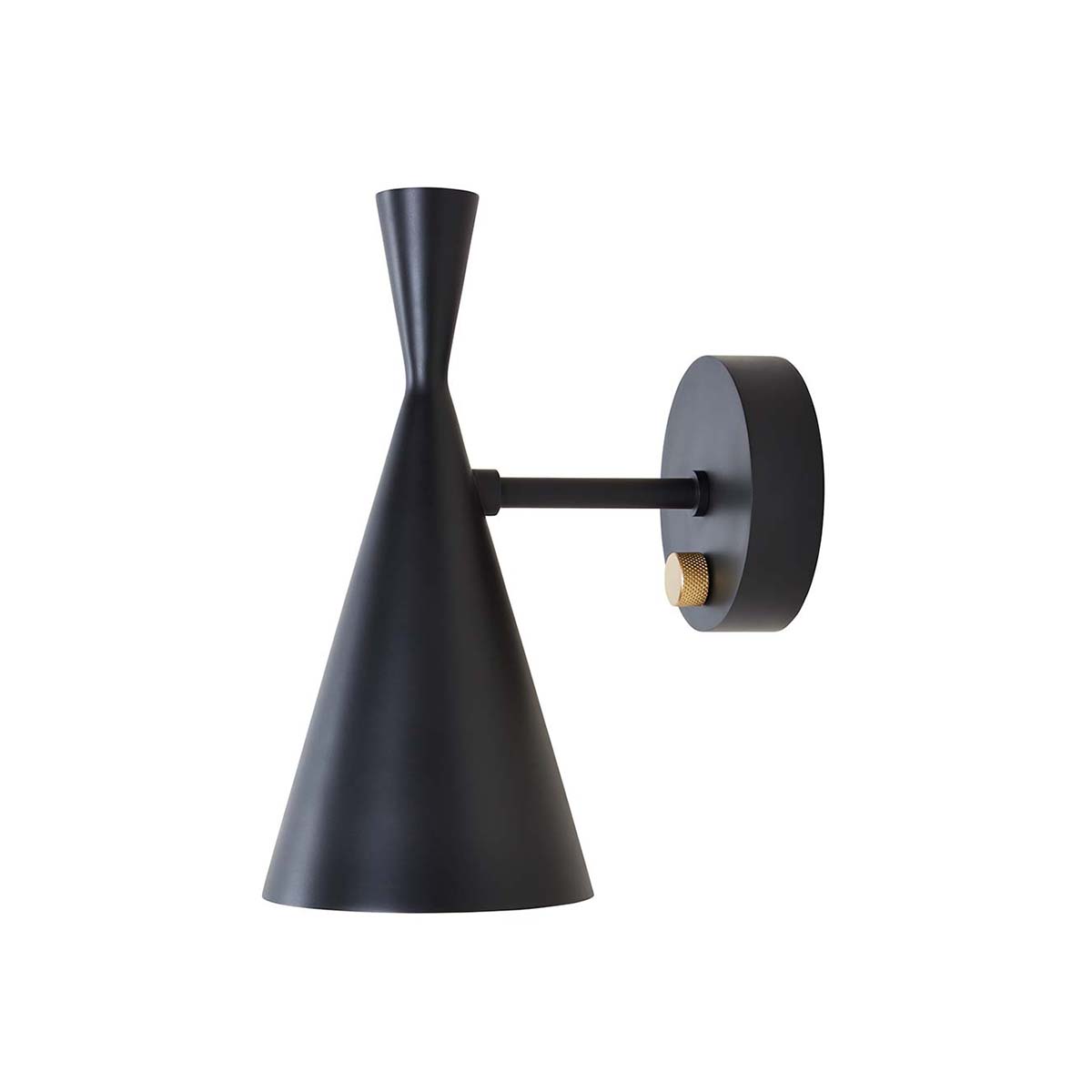 Tom Dixon Beat Wandleuchte, B: 13 cm, H: 28,5 cm, Schwarz Tom Dixon Beat Wandleuchte, B: 13 cm, H: 28,5 cm, Schwarz