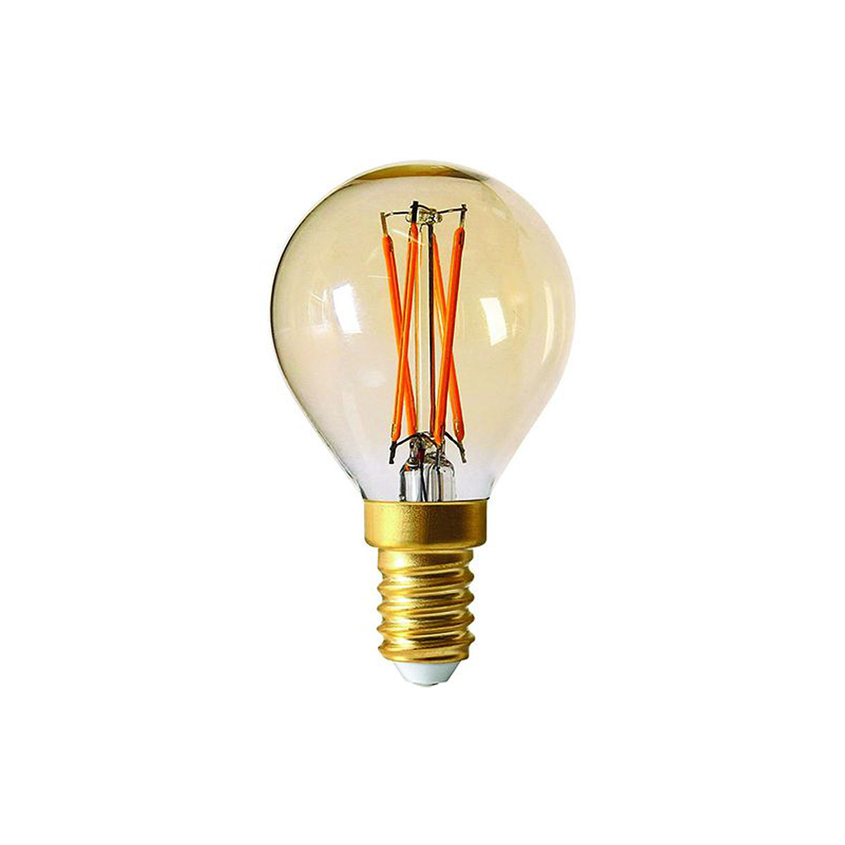 Golfball G45 LED filament 4W E14 2200K 260lm amber dimmbar