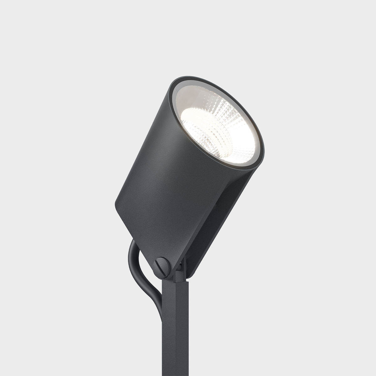 Schmale Erdspießleuchte mit connect Stecker für außen in der Farbe anthrazit