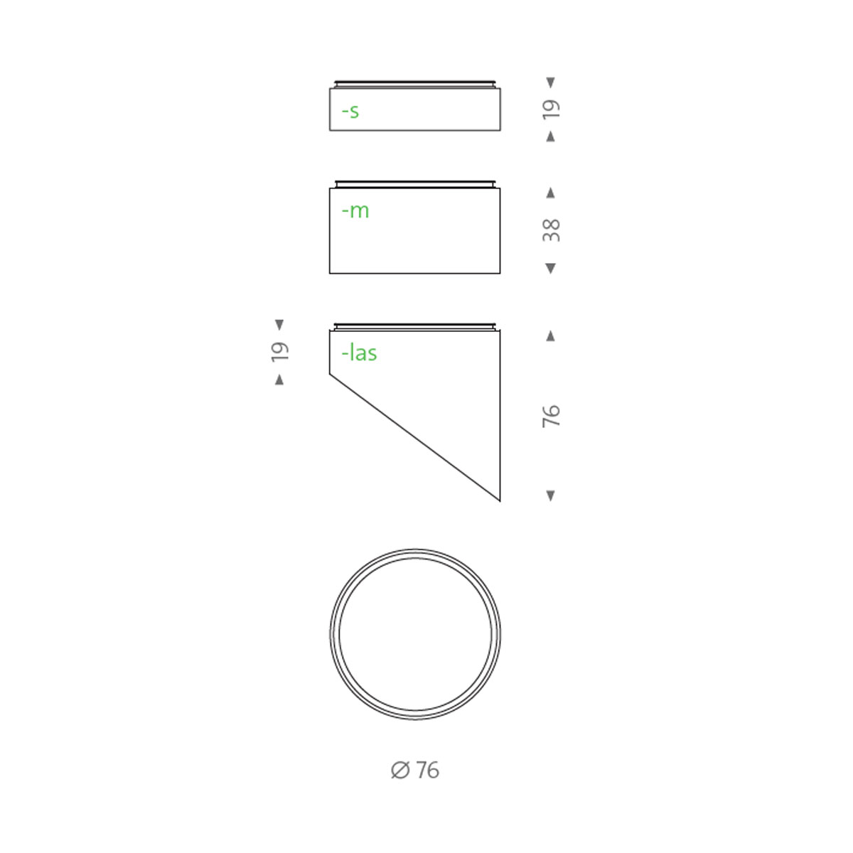 Wittenberg 4.0, wi4 Shutter, Weiß matt, H: 7,6 cm