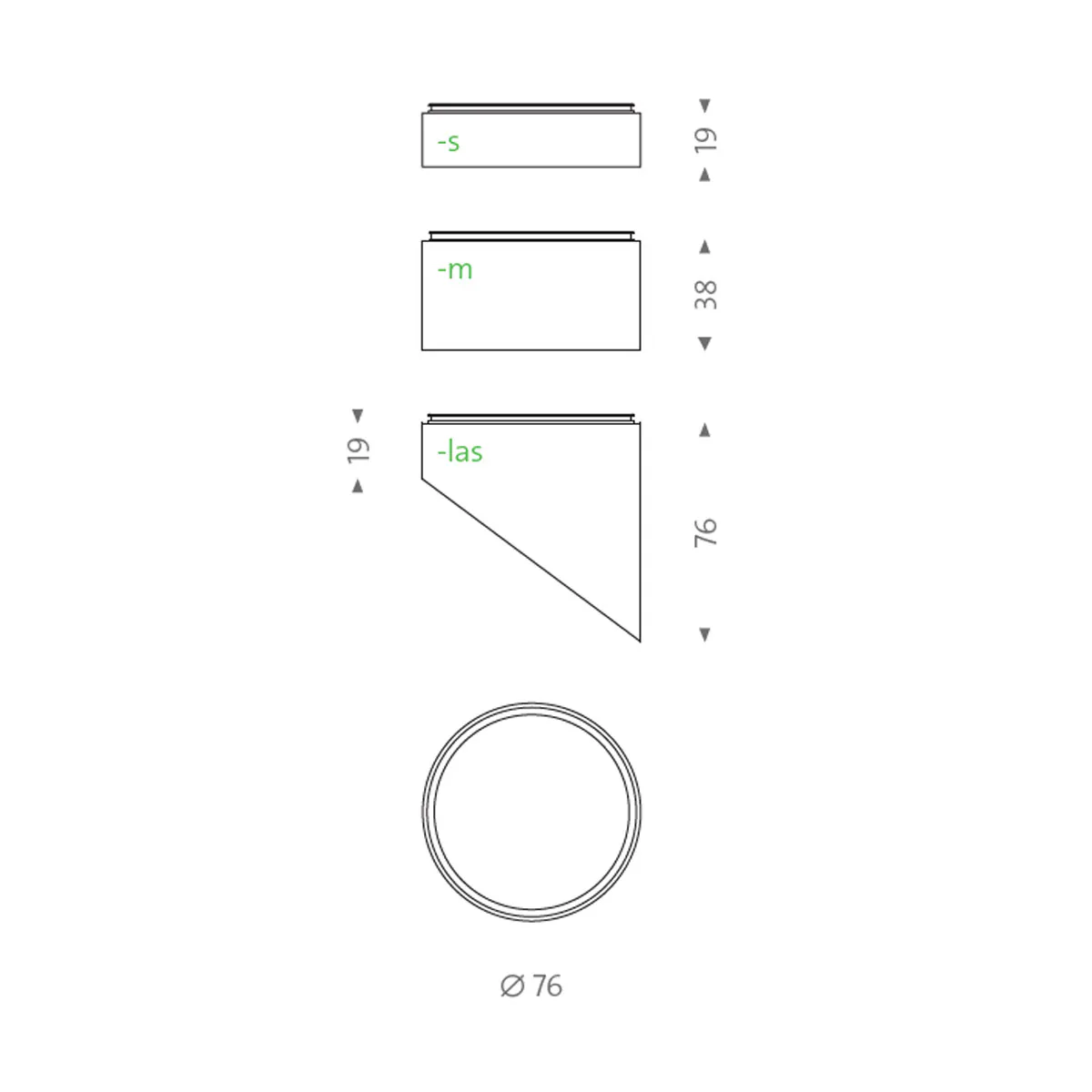 Wittenberg 4.0, wi4 Shutter, Weiß matt, H: 7,6 cm