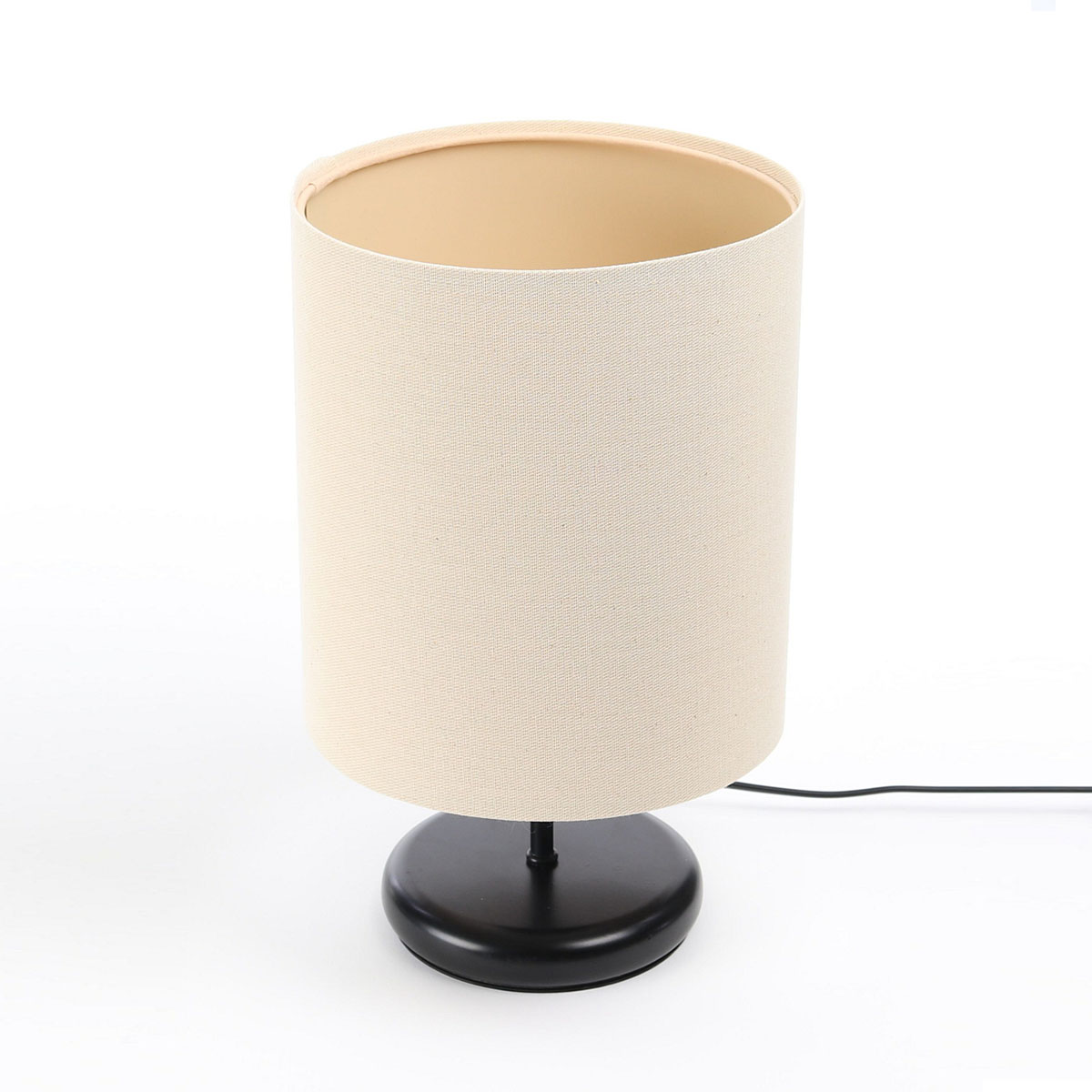 Tischleuchte Ø: 20 cm, H: 32 cm, Cream, Schwarz