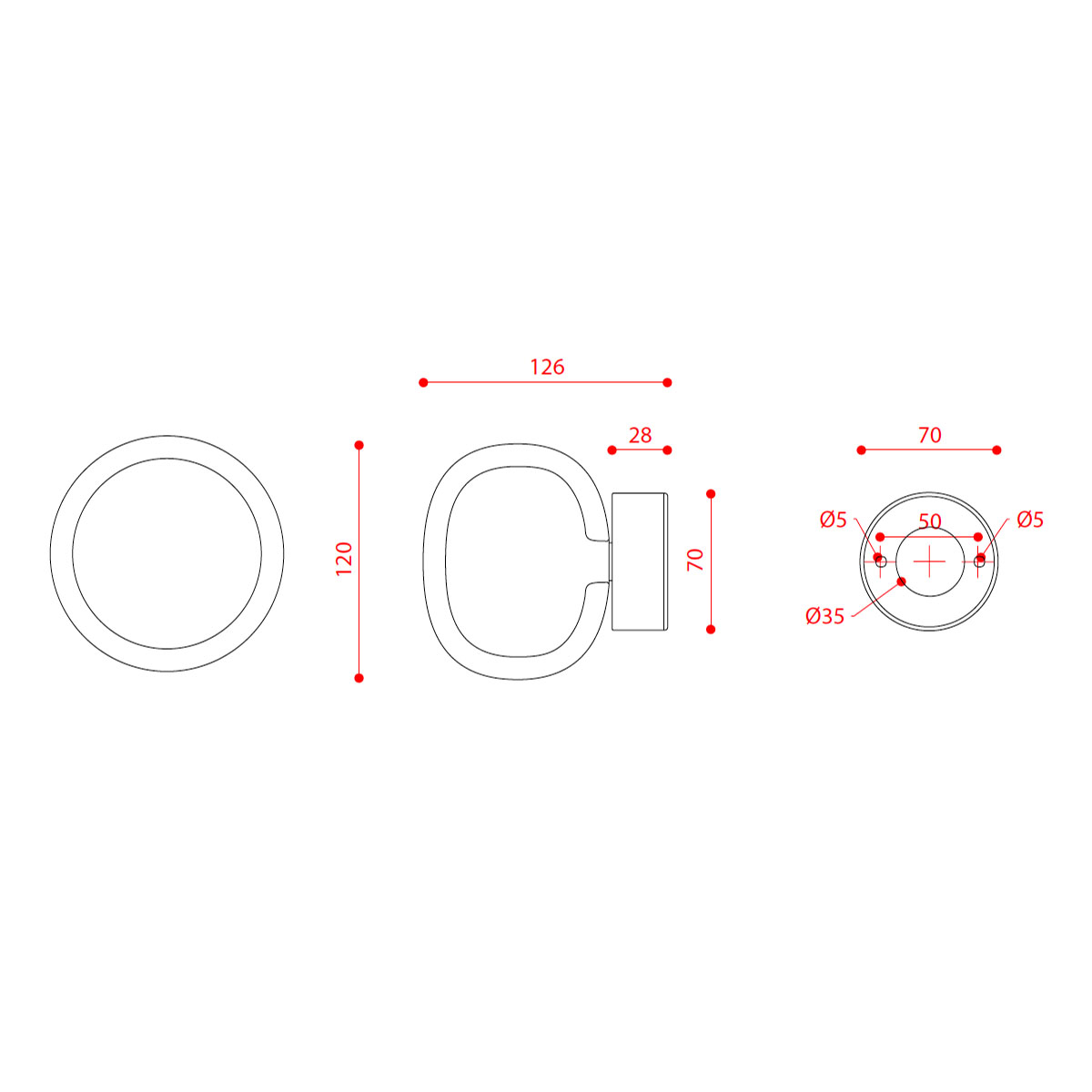 Nabila 552.41 Wand - Deckenleuchte Ø: 12 cm, Schwarz Matt / Schwarz Chrom & Rauchglas
