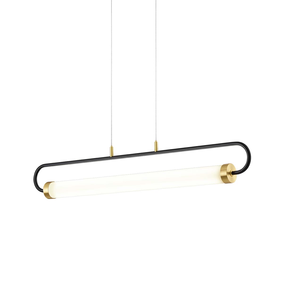 Baulmann Pendelleuchte Schwarz / Messing, L: 95,5 cm – Längliche und moderne Pendelleuchte in der Farbe Schwarz und Messing Baulmann Pendelleuchte Schwarz / Messing, L: 95,5 cm – Längliche und moderne Pendelleuchte in der Farbe Schwarz und Messing