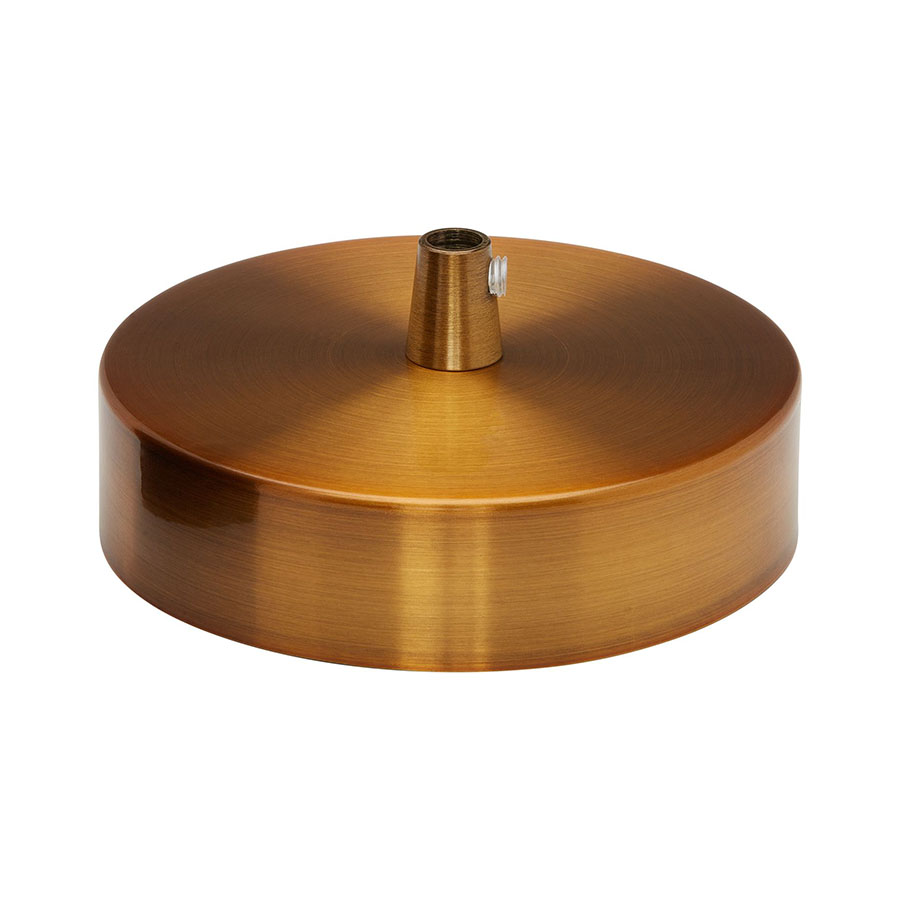 Lampen Baldachin Metall 1-fach Gold, Ø: 10 cm x H: 2,5 cm