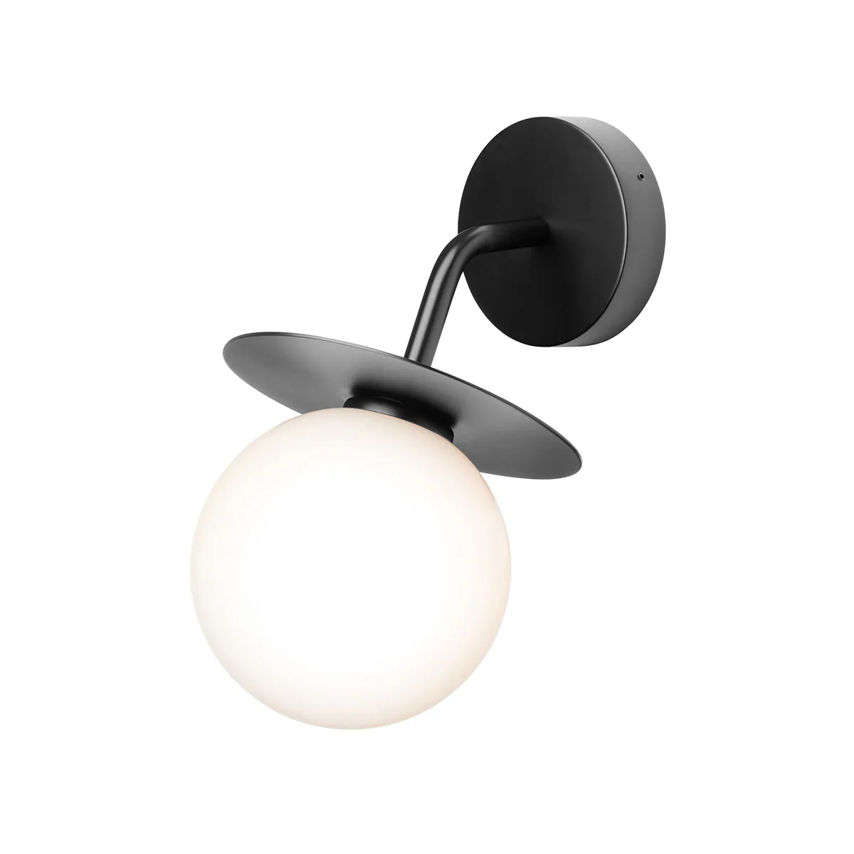 Liila Wall Outdoor Wandleuchte, B: 16 cm, H: 26 cm, Schwarz, Opalglas