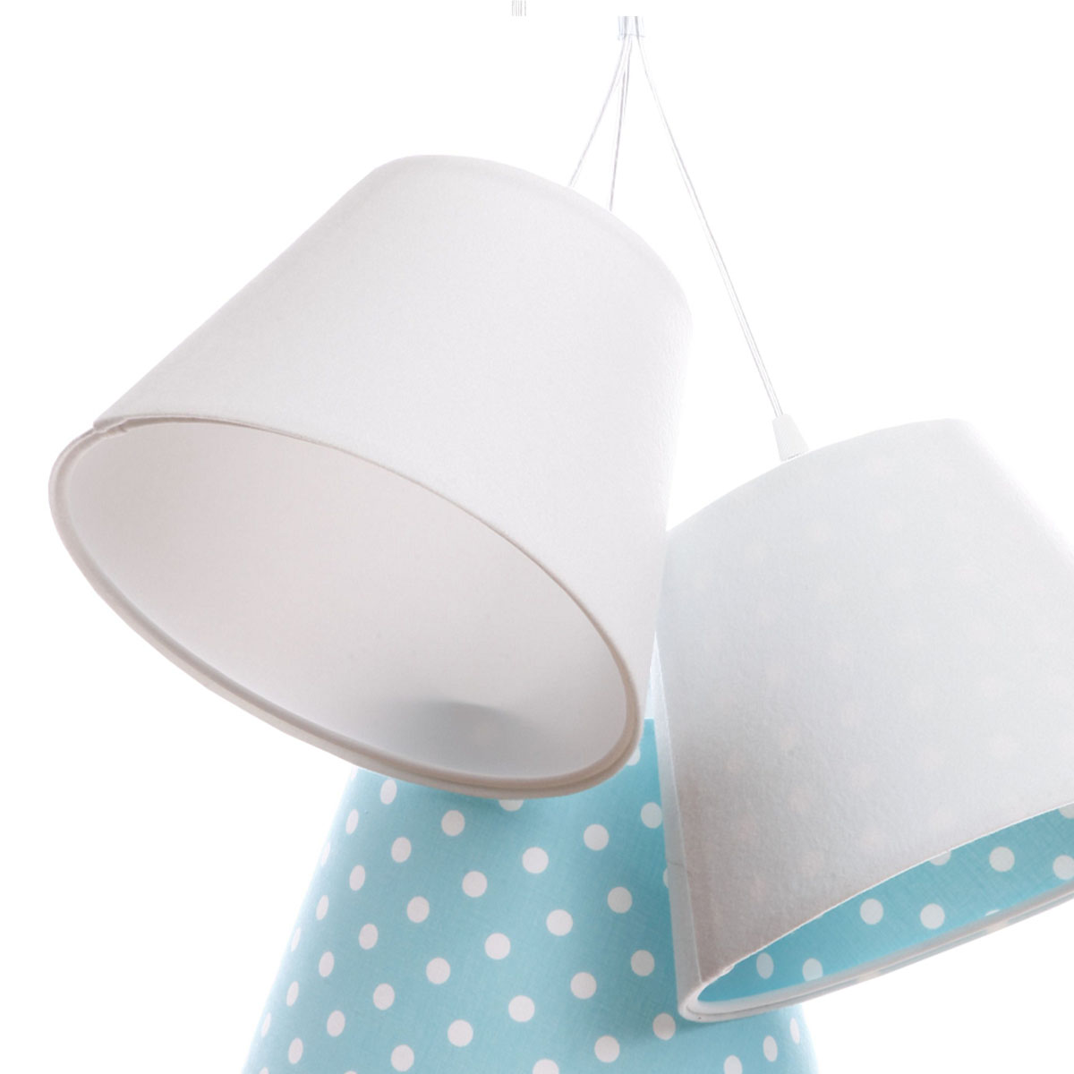 Kinder Pendelleuchte Sternenmuster, Ø: 53 cm, Weiß, Mint