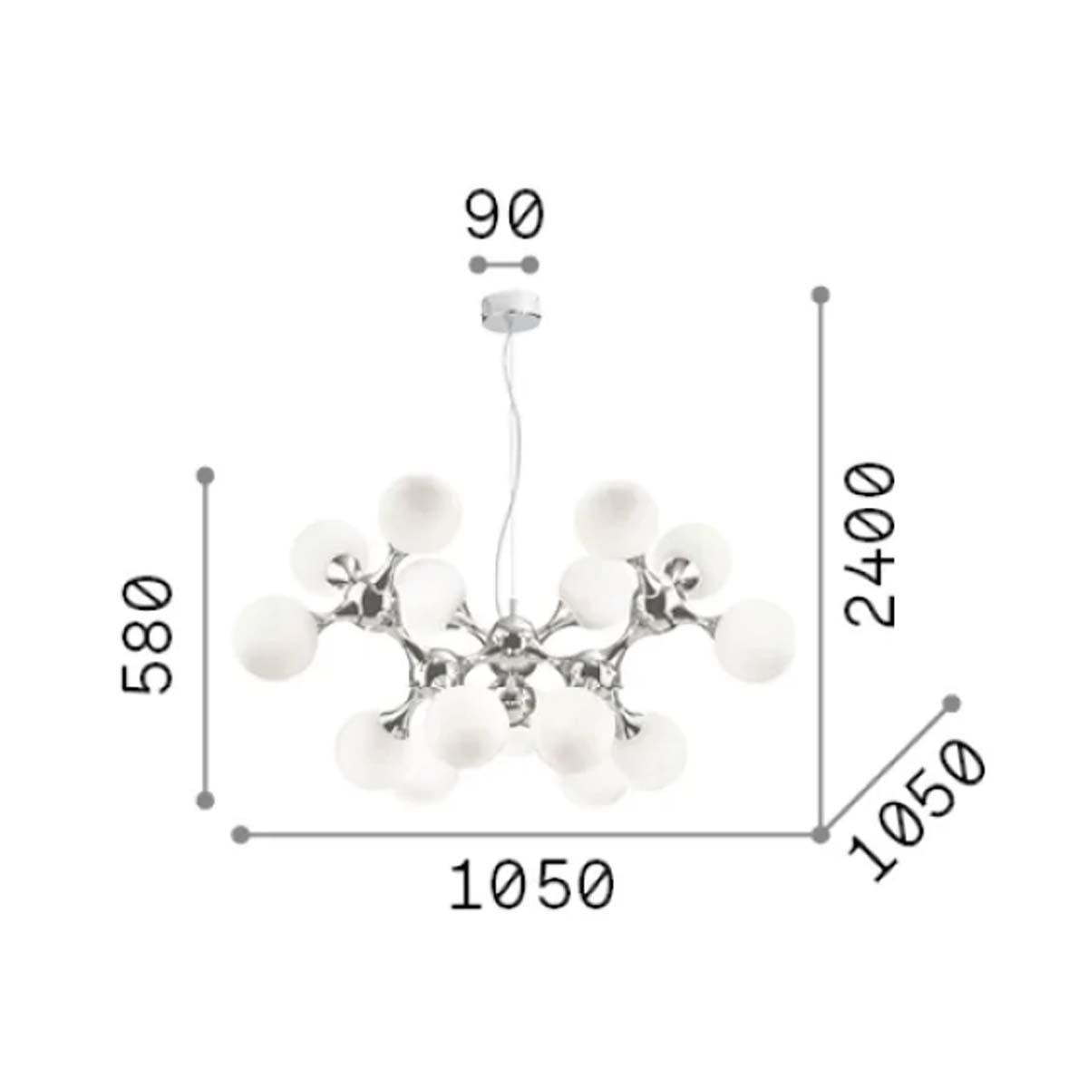 Nodi SP15 Pendelleuchte, Ø: 105 cm, Weiß Nodi SP15 Pendelleuchte, Ø: 105 cm, Messing