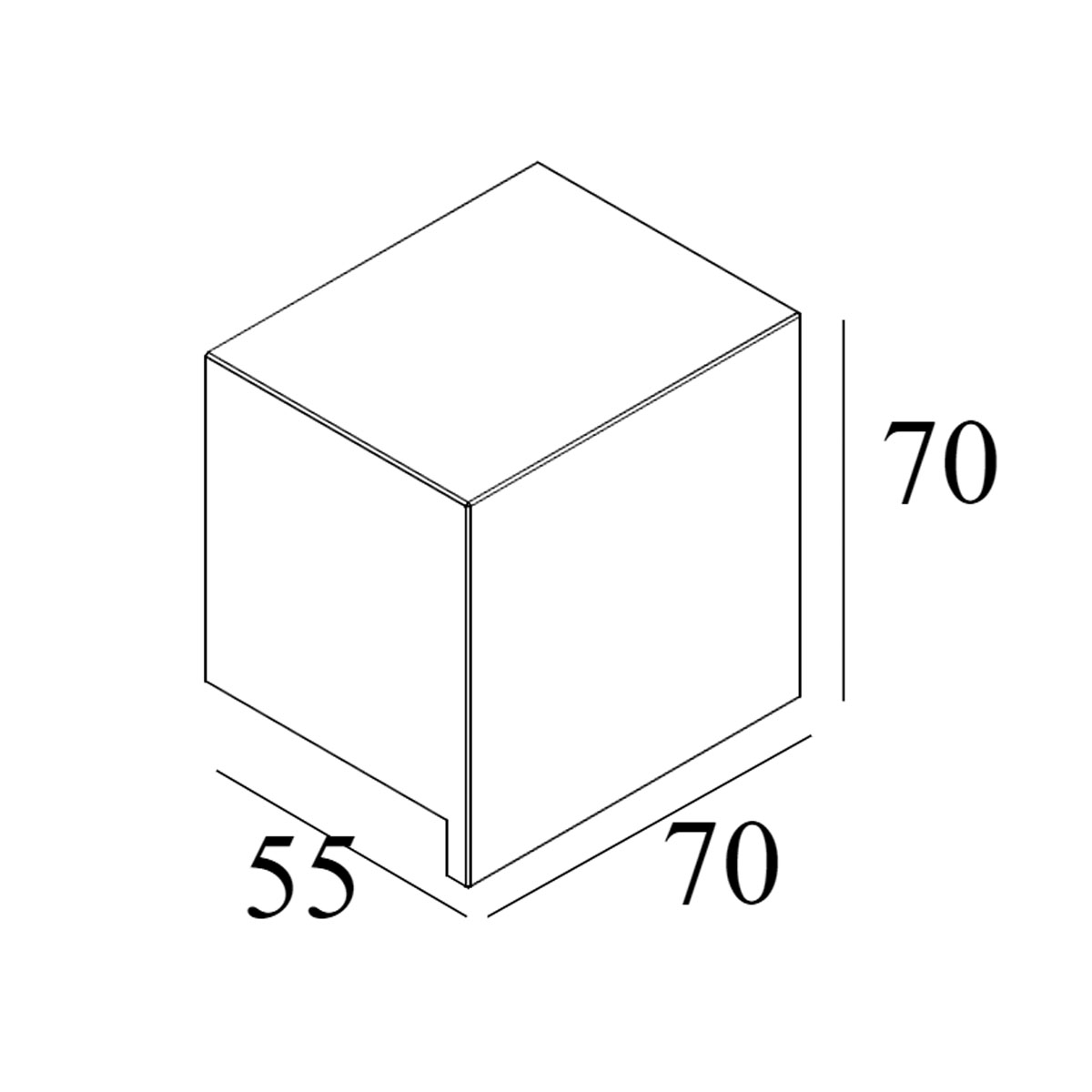 STIP W S 930 Wandleuchte, B: 7 cm, H: 7 cm, Anthrazit, Quadratisch