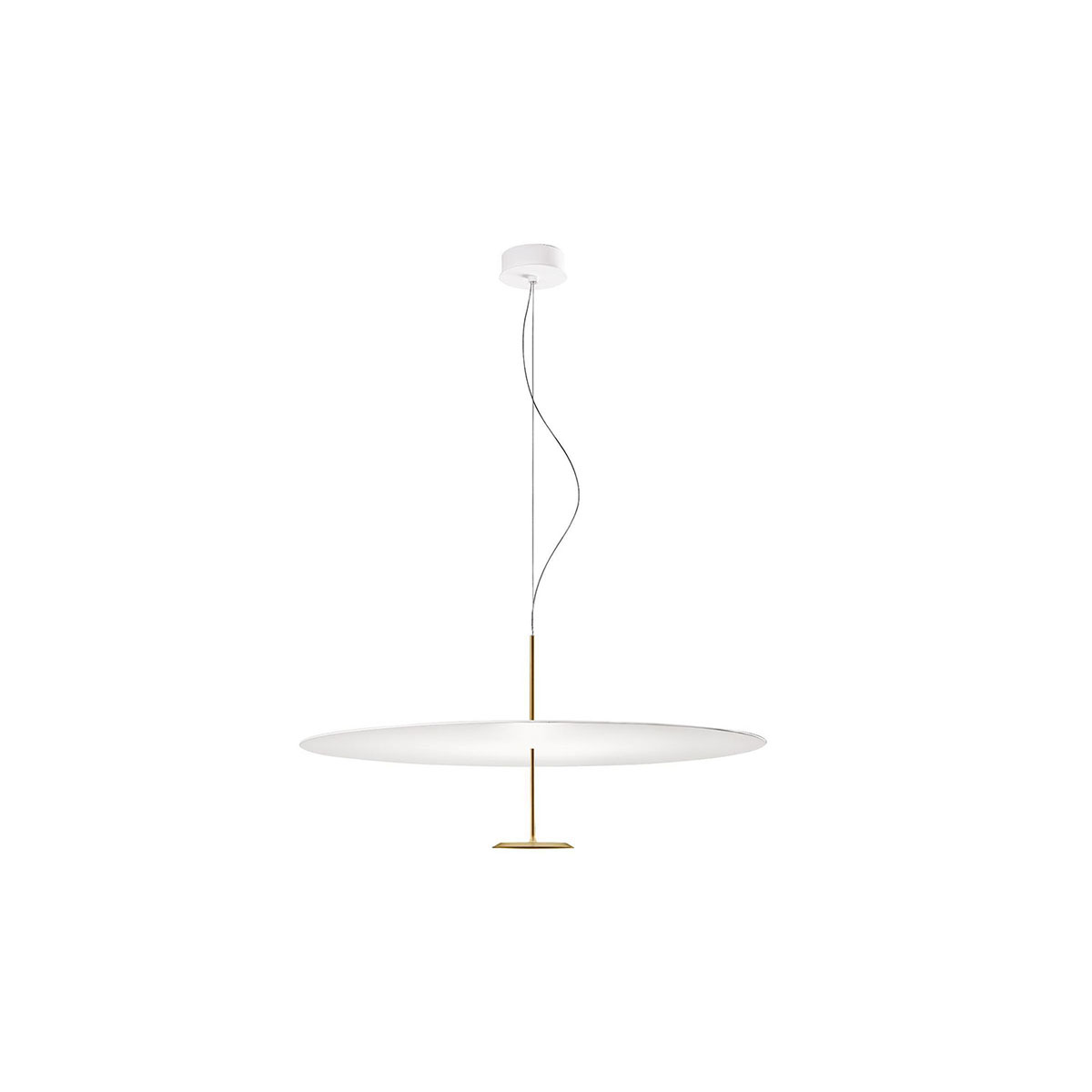 Dot 600 Pendelleuchte, Ø: 60 cm, Messing eloxiert, Warmweiß 3000K, 1-10V Dot 600 Pendelleuchte, Ø: 60 cm, Messing eloxiert, Extra-Warmweiß 2700K, Phase Cut