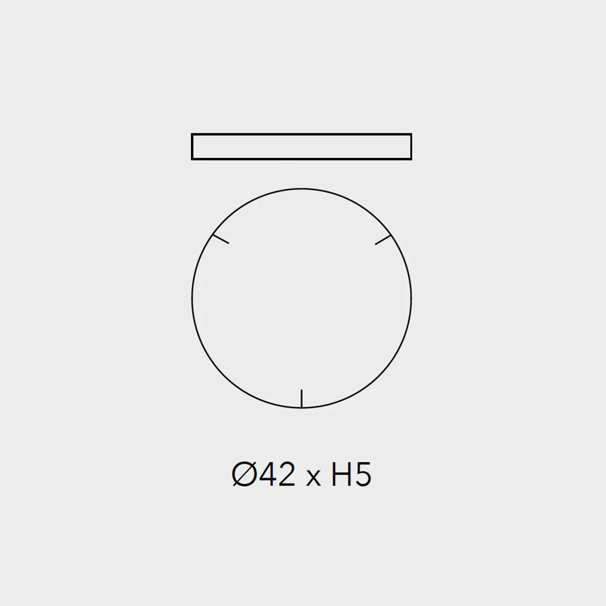 Lampen Baldachin für Glo, Lit, Mom 3-fach, Ø: 42 cm x H: 5 cm, Titanium