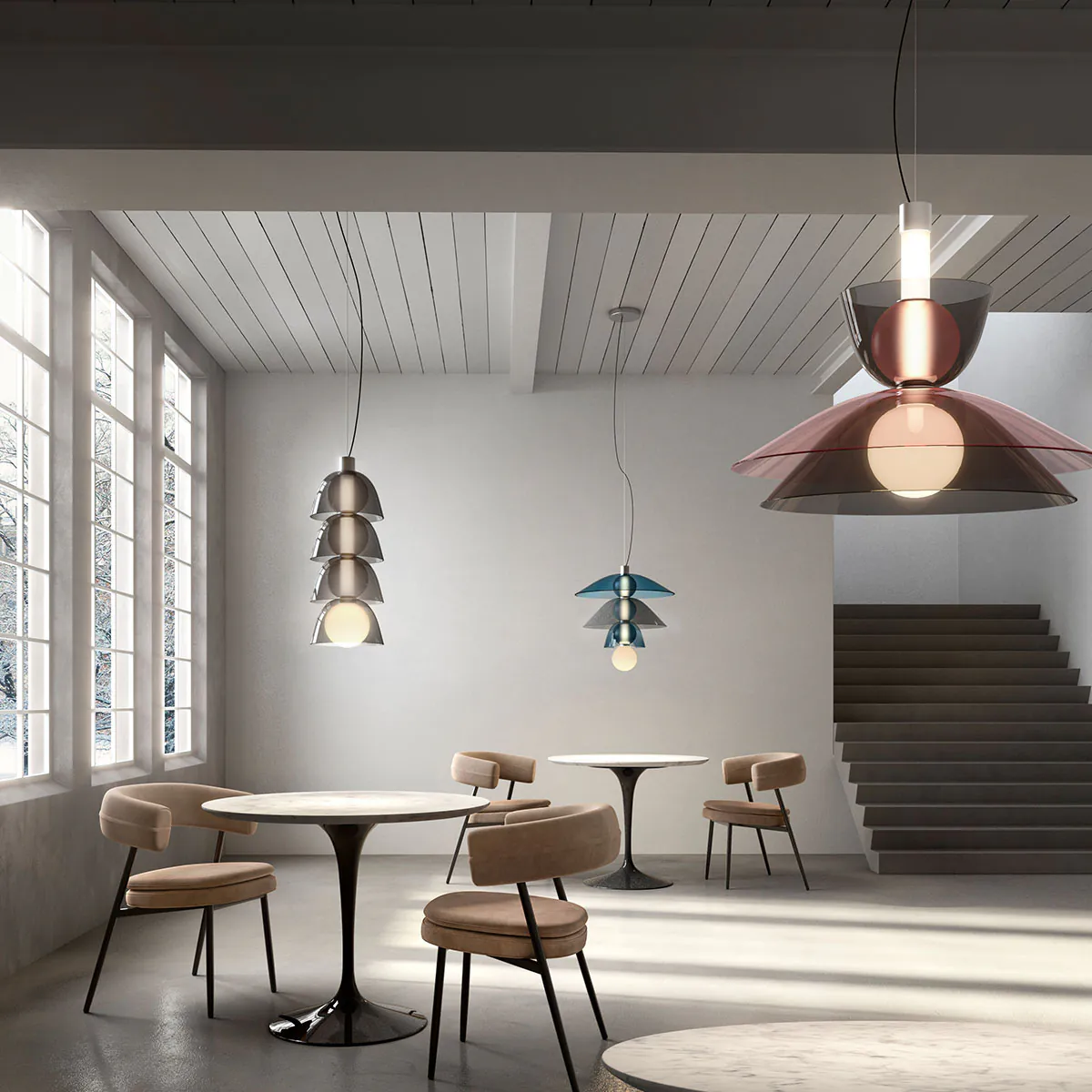 Gems Short Pendelleuchte, Warm color, Short 2 D50 A, Ø: 49 cm, H: 47 cm, Warmweiß 3000K