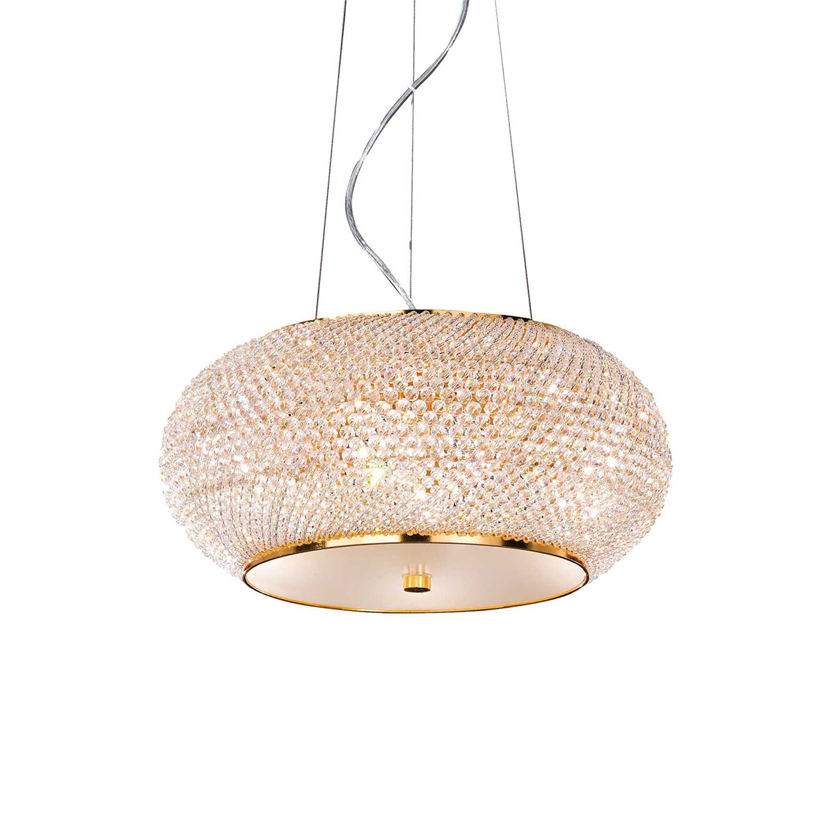 Pasha SP6 Kristall Pendelleuchte, Gold, Ø: 40 cm