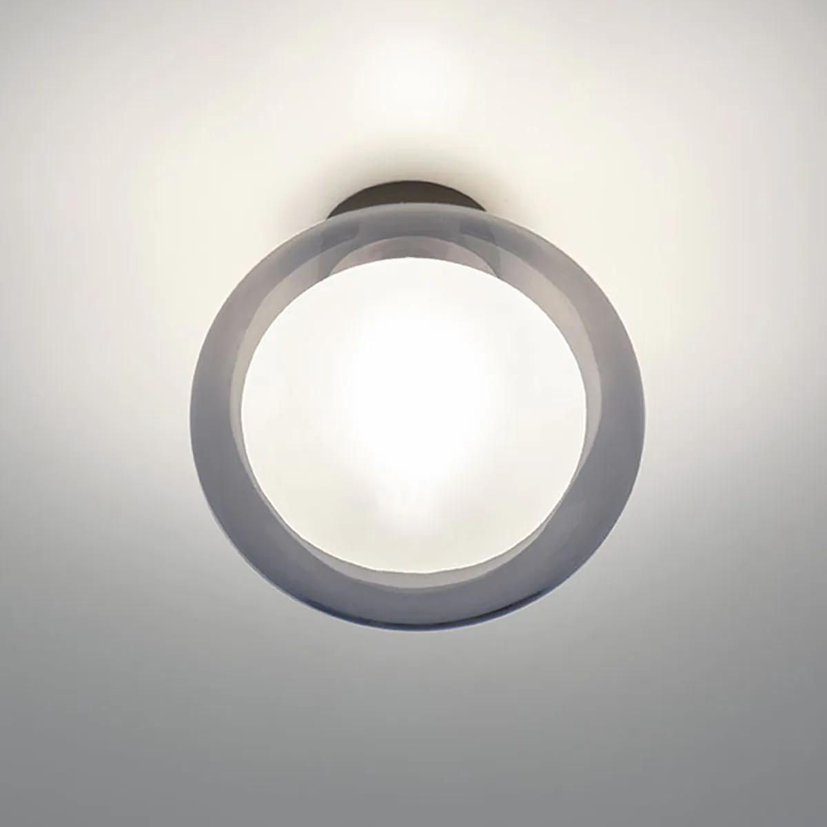 Nabila 552.42 Wand - Deckenleuchte Ø: 16 cm, Schwarz Matt / Schwarz Chrom & Rauchglas