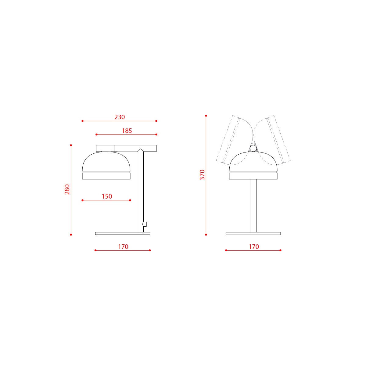 Molly 556.31 Tischleuchte H: 28 cm, Kupfer, Kupfer
