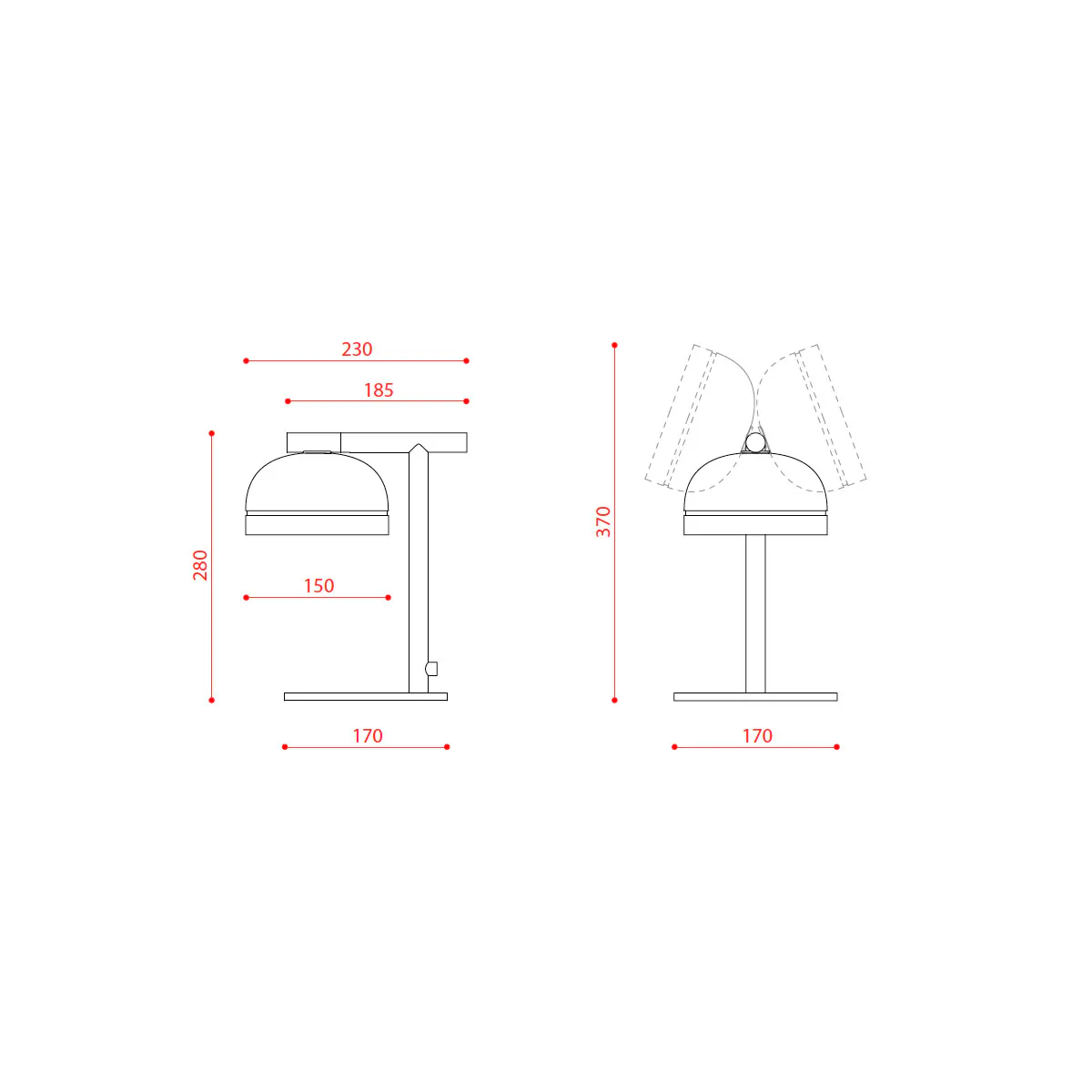 Molly 556.31 Tischleuchte H: 28 cm, Kupfer, Kupfer