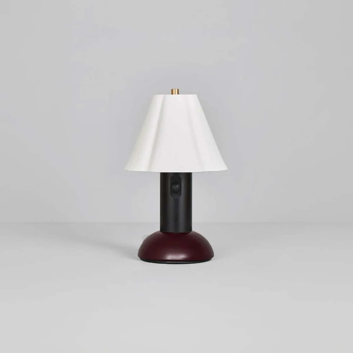 Original BTC Blossom kabellose Tischleuchte, H: 28,8 cm Schwarz rot