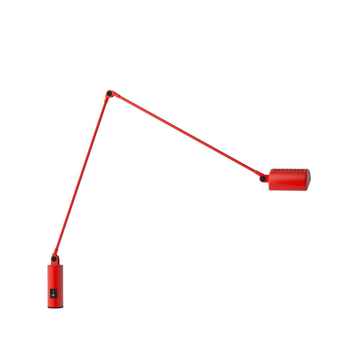 Daphine Cilindro LED Tischleuchte, H: 49 cm, Rot matt, Extra-Warmweiß 2700K