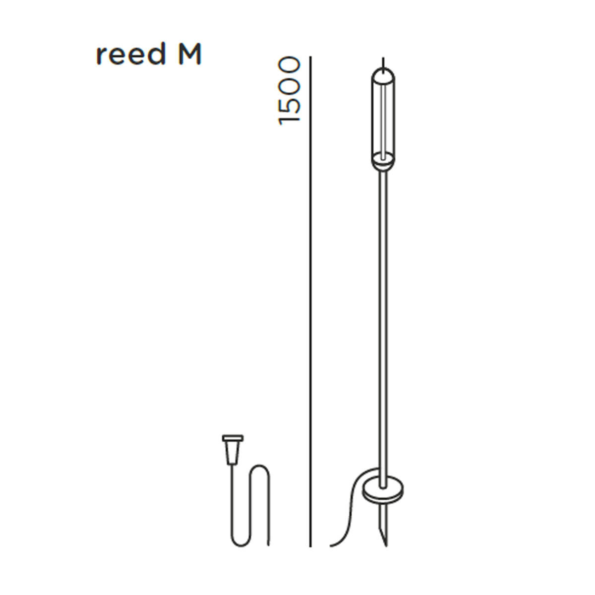 reed solar M join Erdspießleuchte, H: 150 cm