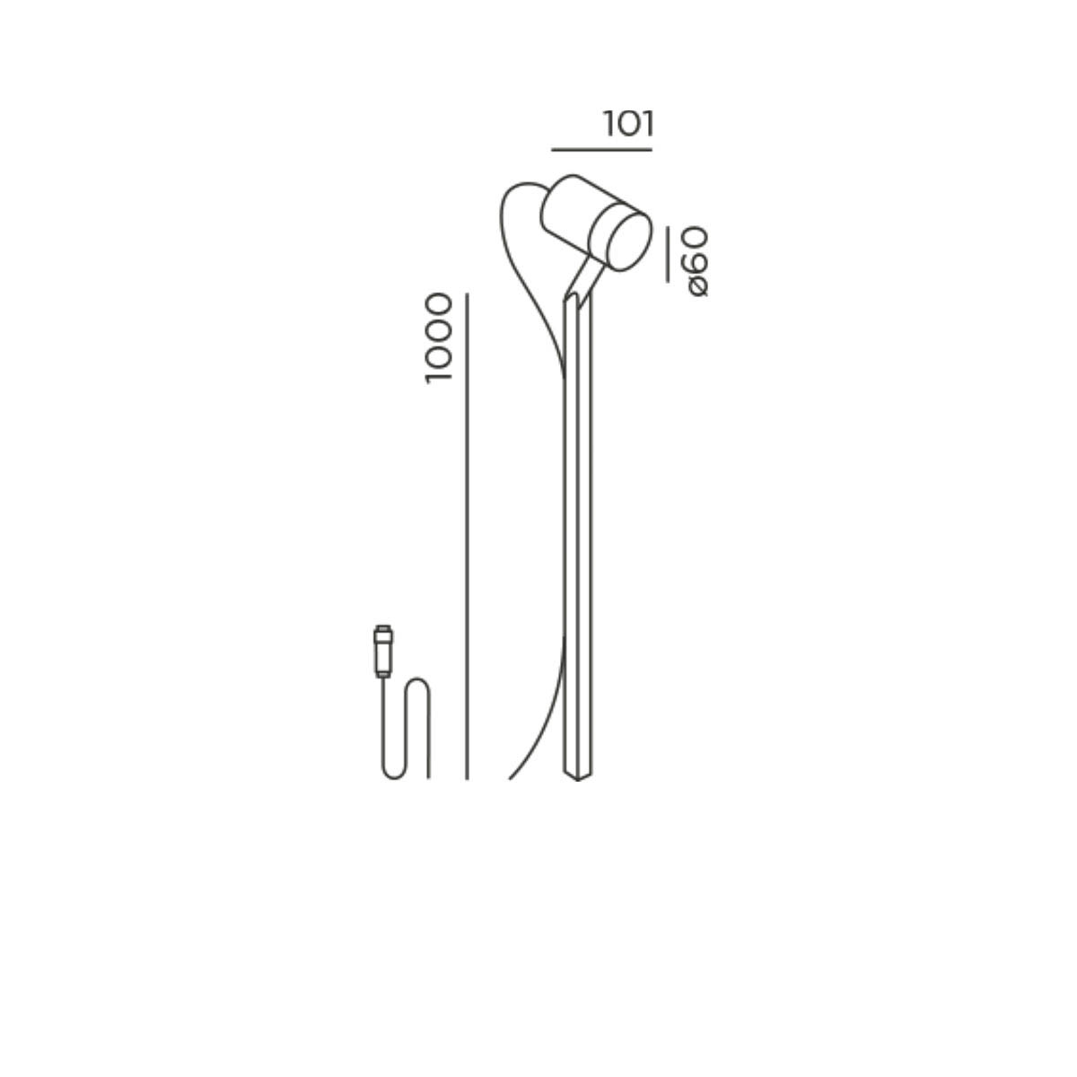 IP44.de piek Erdspießleuchte, Connect Cool Brown H: 100 cm