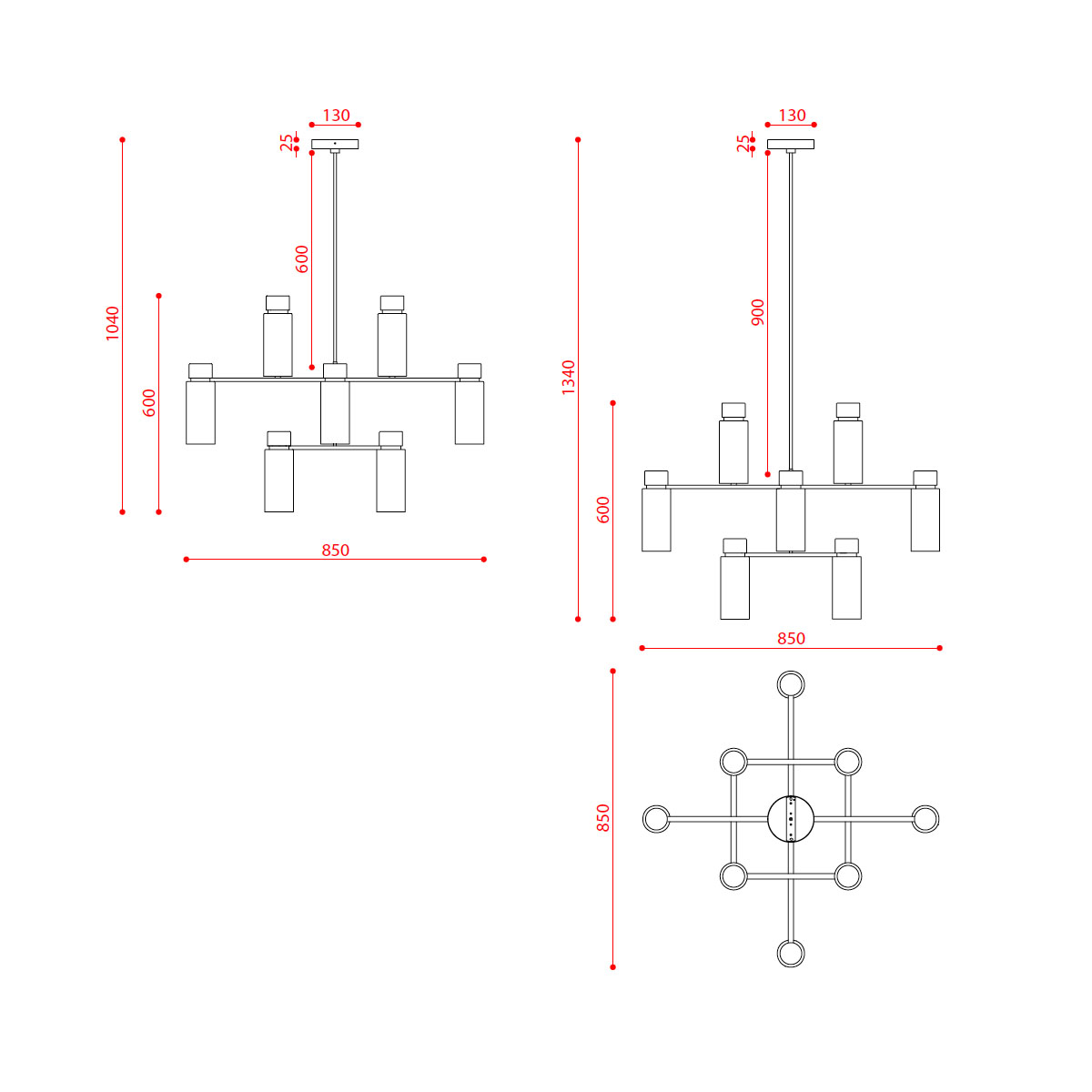 Osman 560.12 Pendelleuchte 12-flammig Ø: 85 cm, Schwarz Matt / Messing & Klarglas Osman 560.12 Pendelleuchte 12-flammig Ø: 85 cm, Schwarz Matt / Schwarz Chrom & Rauchglas