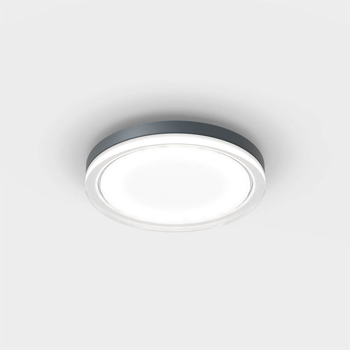 IP44.de lisc Wand- und Deckenleuchte, Ø: 25,4 cm, H: 5,4 cm, Anthrazit IP44.de lisc Wand- und Deckenleuchte, Ø: 25,4 cm, H: 5,4 cm, Anthrazit