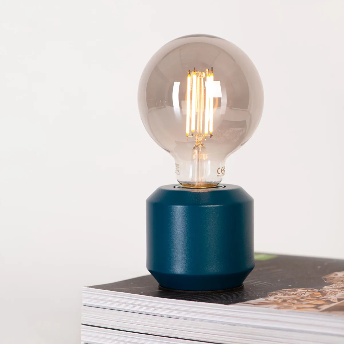 Oskar dim Tischleuchte, Ø: 8,2 cm, H: 7,7 cm, Ozeanblau