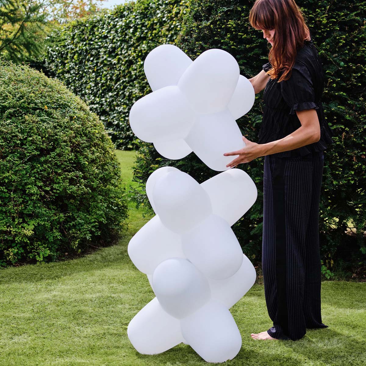 Tom Dixon Jack Portable Akku Stehleuchte, B: 57 cm, H: 52 cm, Weiß