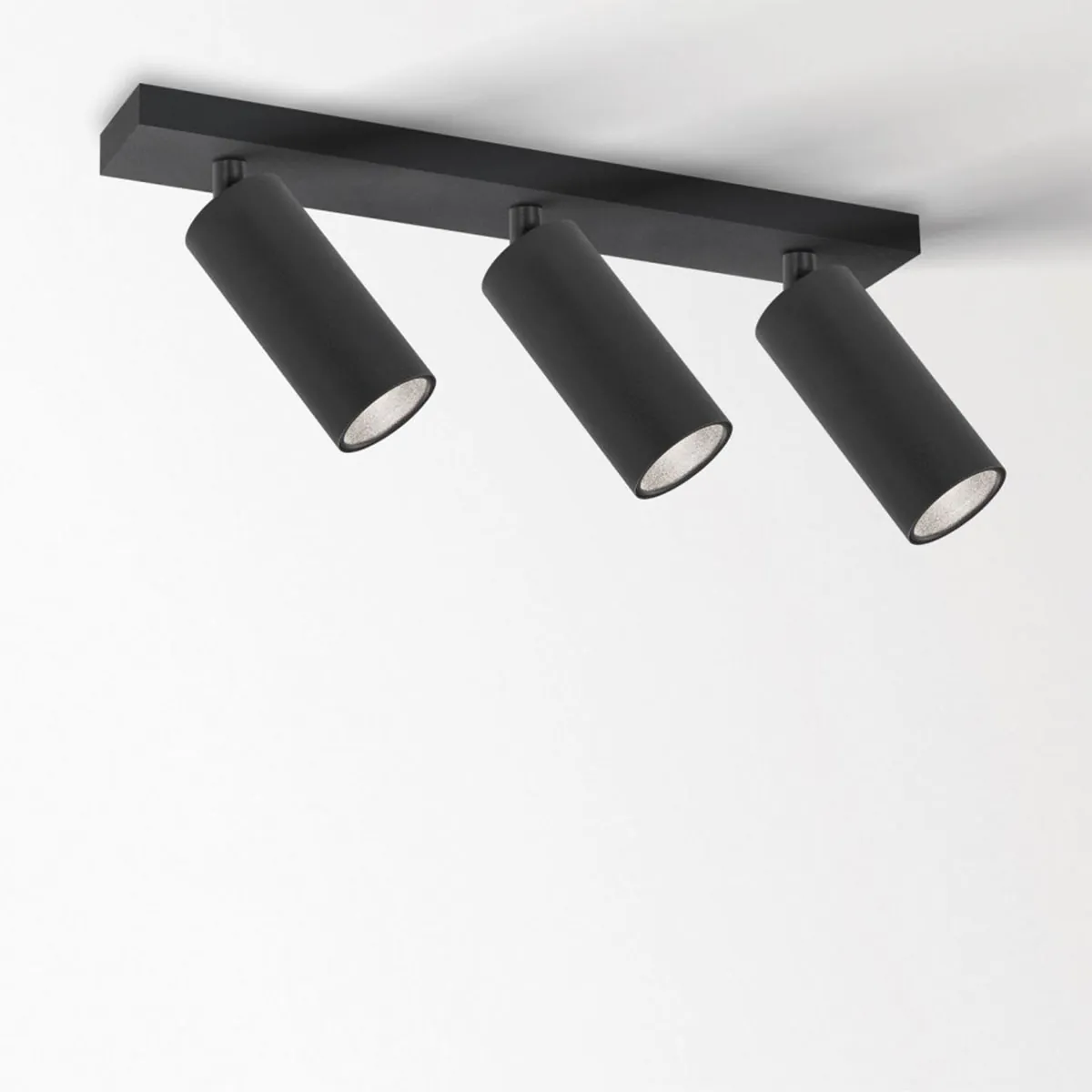 DeltaLight SPY 52 ON 3 92745 DIM8 Aufbaustrahler, Ø: 5,2 cm, L: 12 cm Schwarz, Extra-Warmweiß 2700K, 45° Schwarz Modern & neutral – exklusive für Wohnzimmer schwenkbar & drehbar