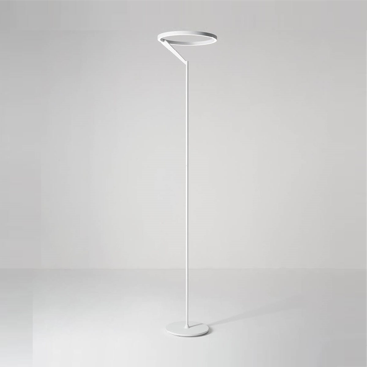 Meridiana Ring Stehleuchte mit Up-Down Licht, Weiß