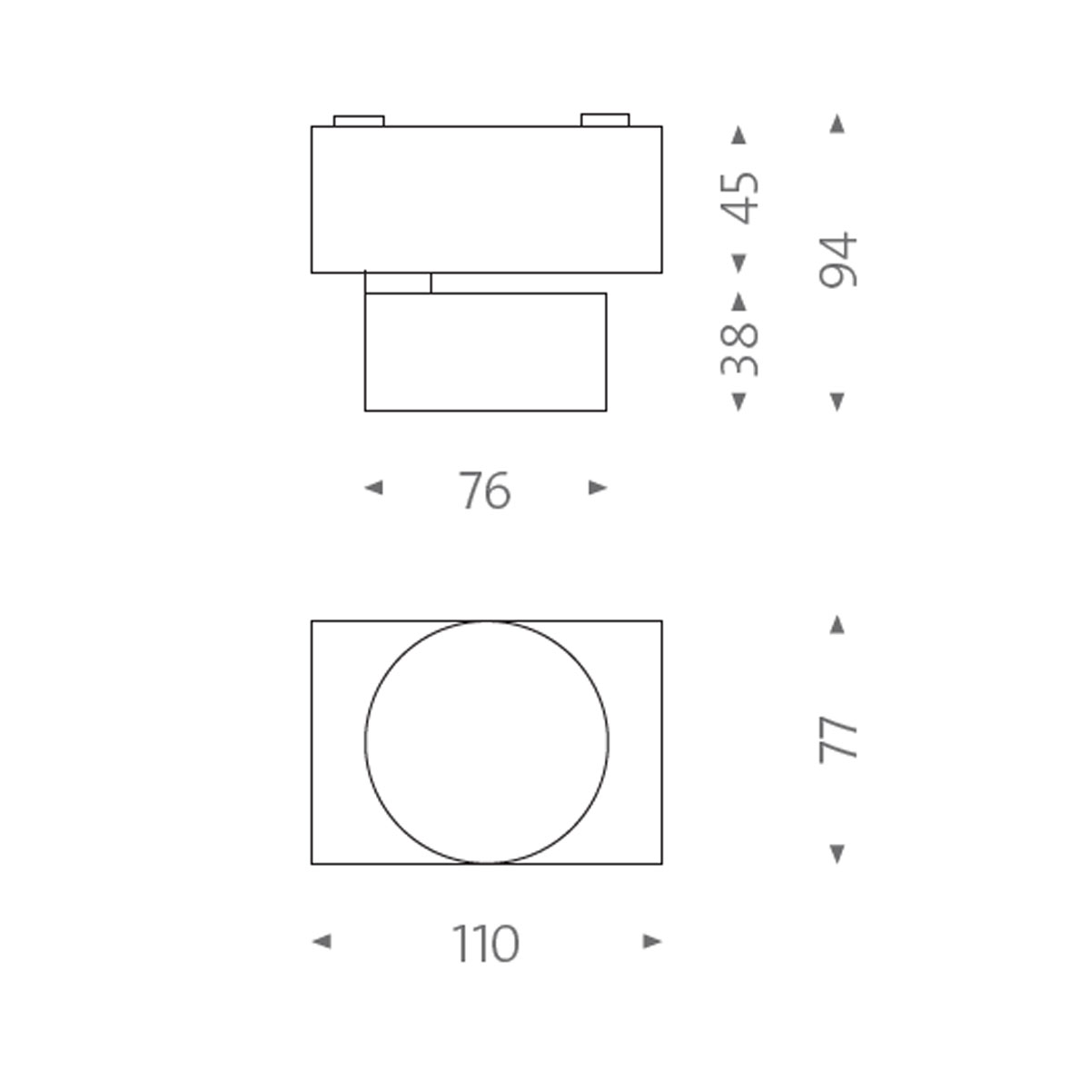 Wittenberg 4.0, wi4-ab-1e Aufbaustrahler, Weiß matt, Extra-Warmweiß 2700K, Medium 24°