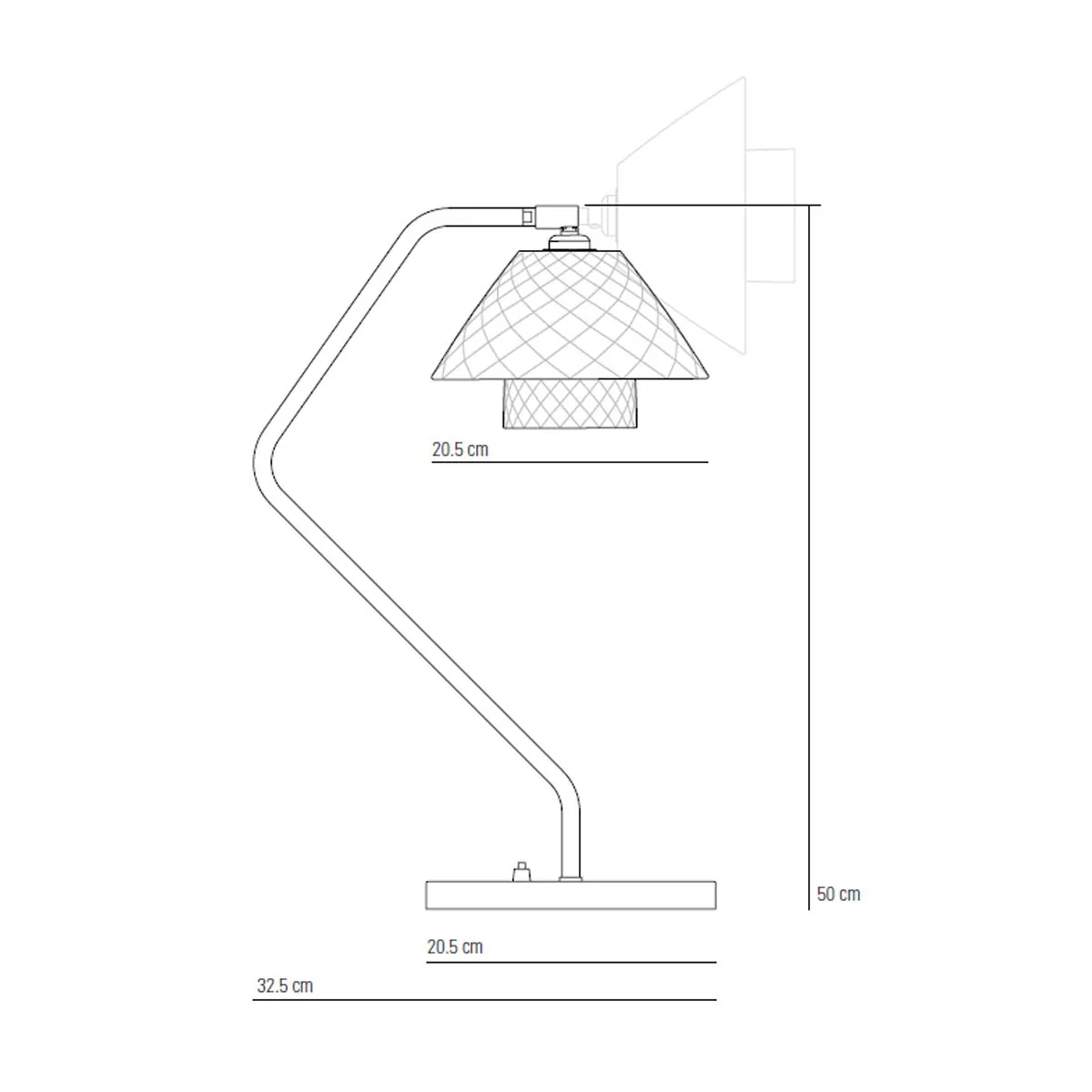 Oxford Double Schreibtischleuchte, H: 50 cm Oxford Double Schreibtischleuchte, H: 50 cm