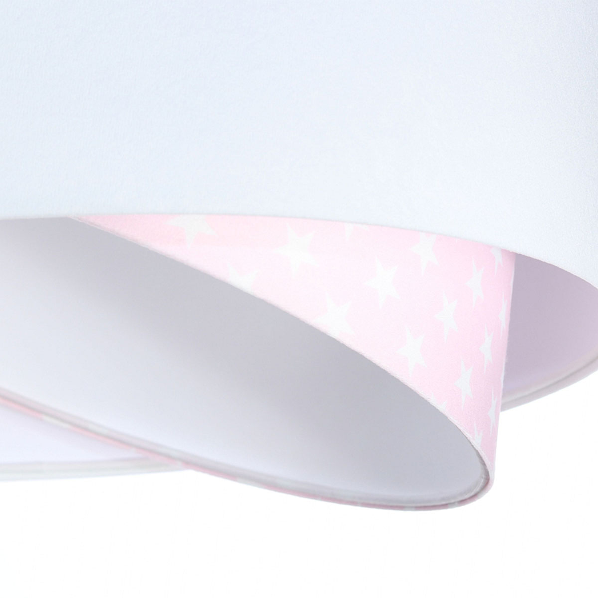 Kinder Pendelleuchte Sternenmuster, Ø: 50 cm, Weiß, Rosa