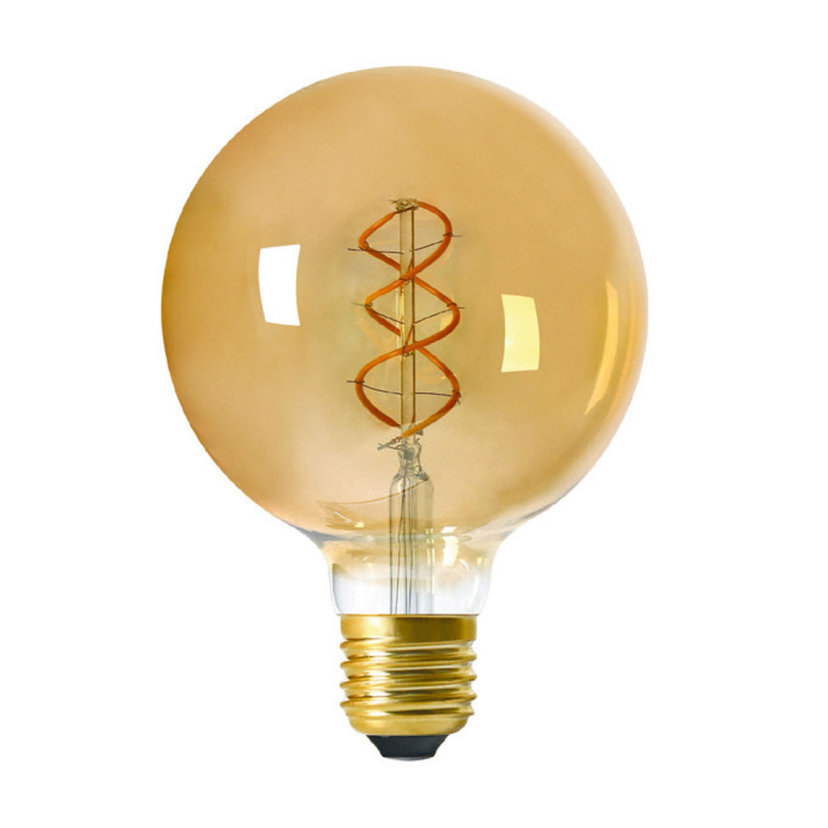 Globe G125 twisted LED filament 4W E27 2000K 200lm amber dimmbar Globe G125 twisted LED filament 4W E27 2000K 200lm amber dimmbar