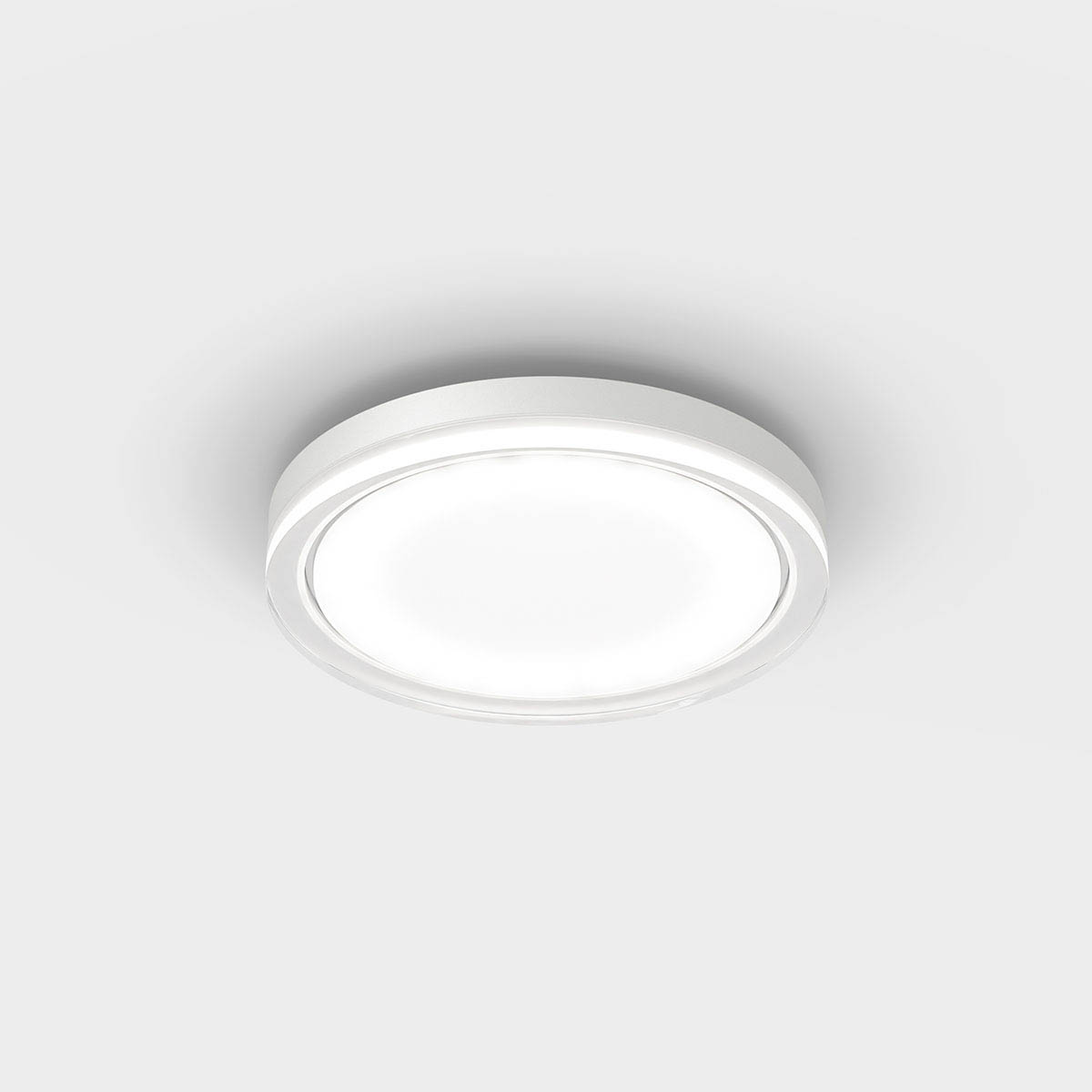IP44.de lisc Wand- und Deckenleuchte, Ø: 25,4 cm, H: 5,4 cm, Pure White
