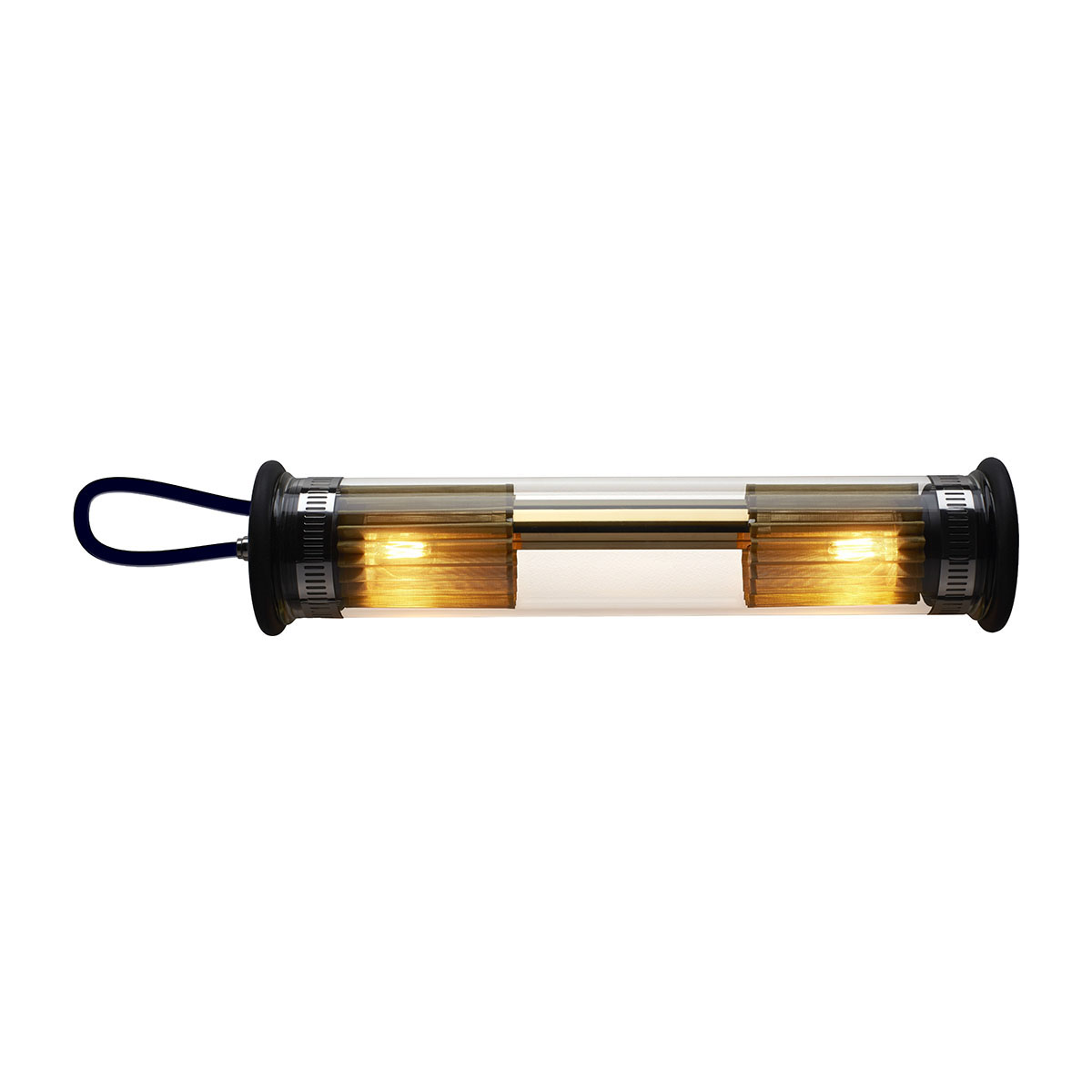 In The Tube Pendant Horizontal 100-500 Pendelleuchte, Gold, L: 52 cm – hochwertige Designerleuchte des Herstellers DCW Editions ideal über einer Kochinsel