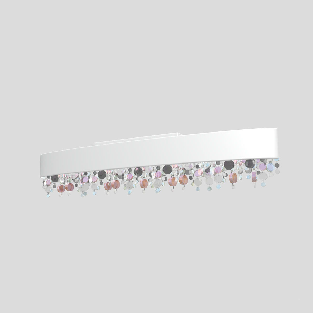 Olà PL8 OV 210 Deckenleuchte, Weiß matt, L: 210 cm, LED-Modul