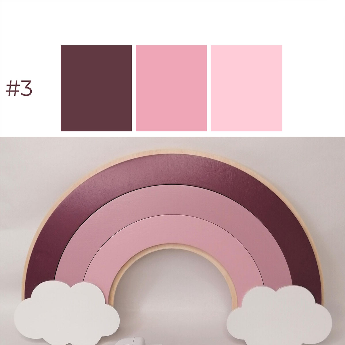 Kinder LED Nachtlicht Regenbogen mit Farbwechsel, aus Holz, handgemacht, Rosa Kinder LED Nachtlicht Regenbogen mit Farbwechsel, aus Holz, handgemacht, Rosa