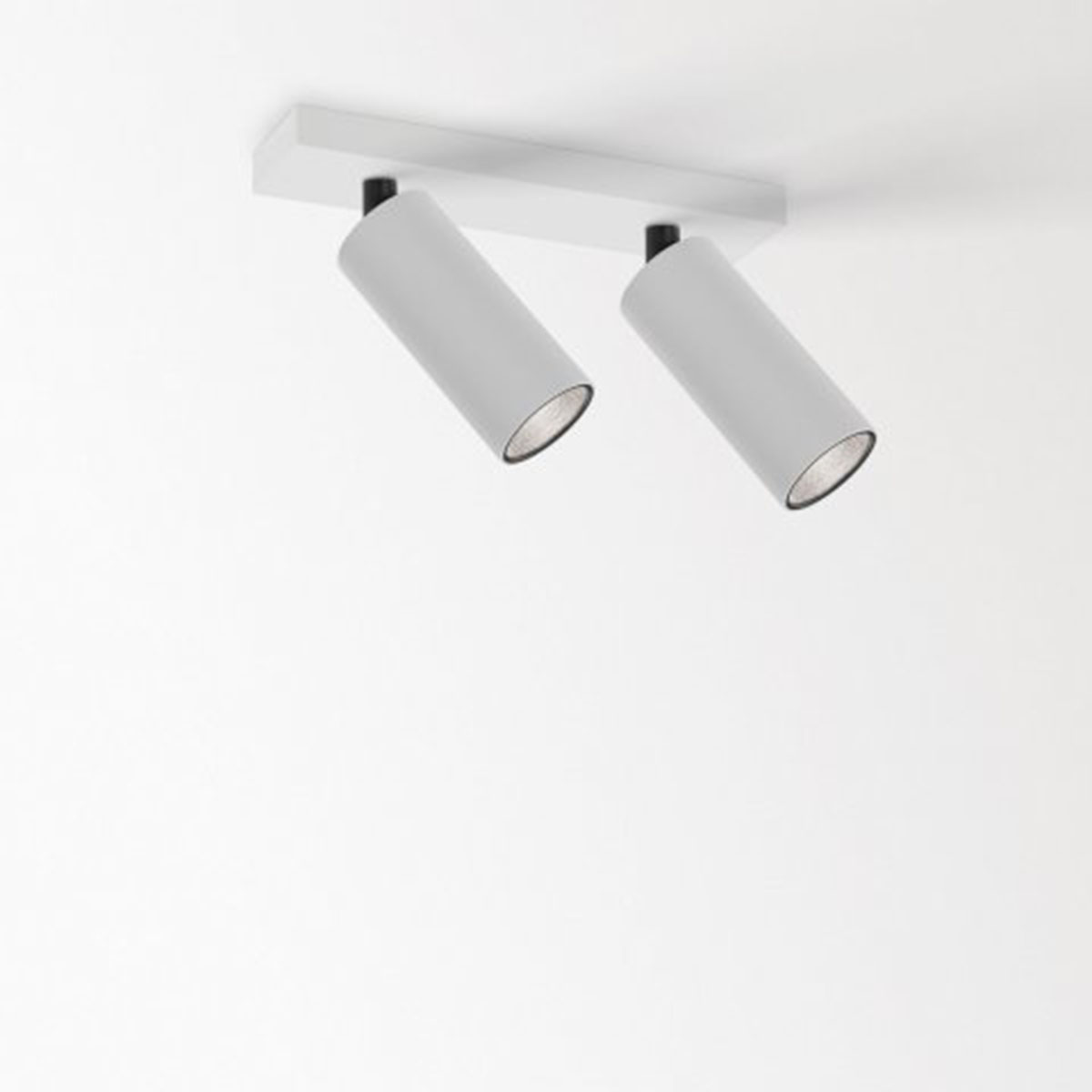 DeltaLight SPY 52 ON 2 93045 DIM8 Aufbaustrahler, Ø: 5,2 cm, L: 12 cm Weiß, Warmweiß 3000K, 45° Weiß Schwarz Modern & neutral – moderne für Küche schwenkbar & drehbar