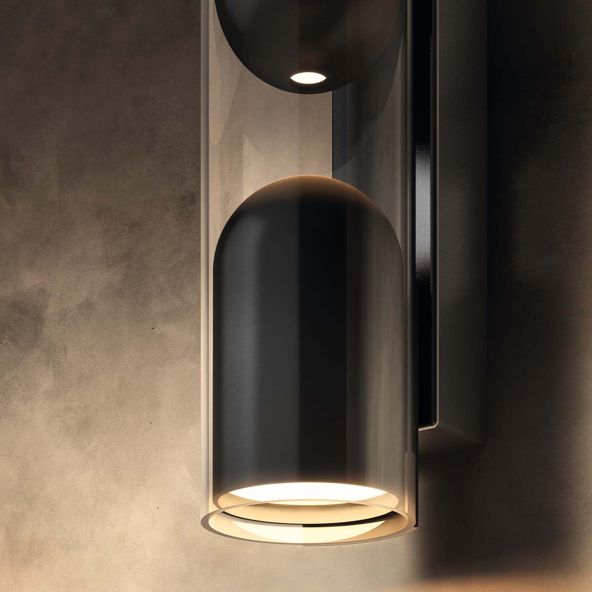 Clash 1699-30 Wandleuchte H: 30 cm, Brushed Bronze, Fix Clash 1699-31 Wandleuchte H: 30 cm, Schwarz Matt, Schwenkbar